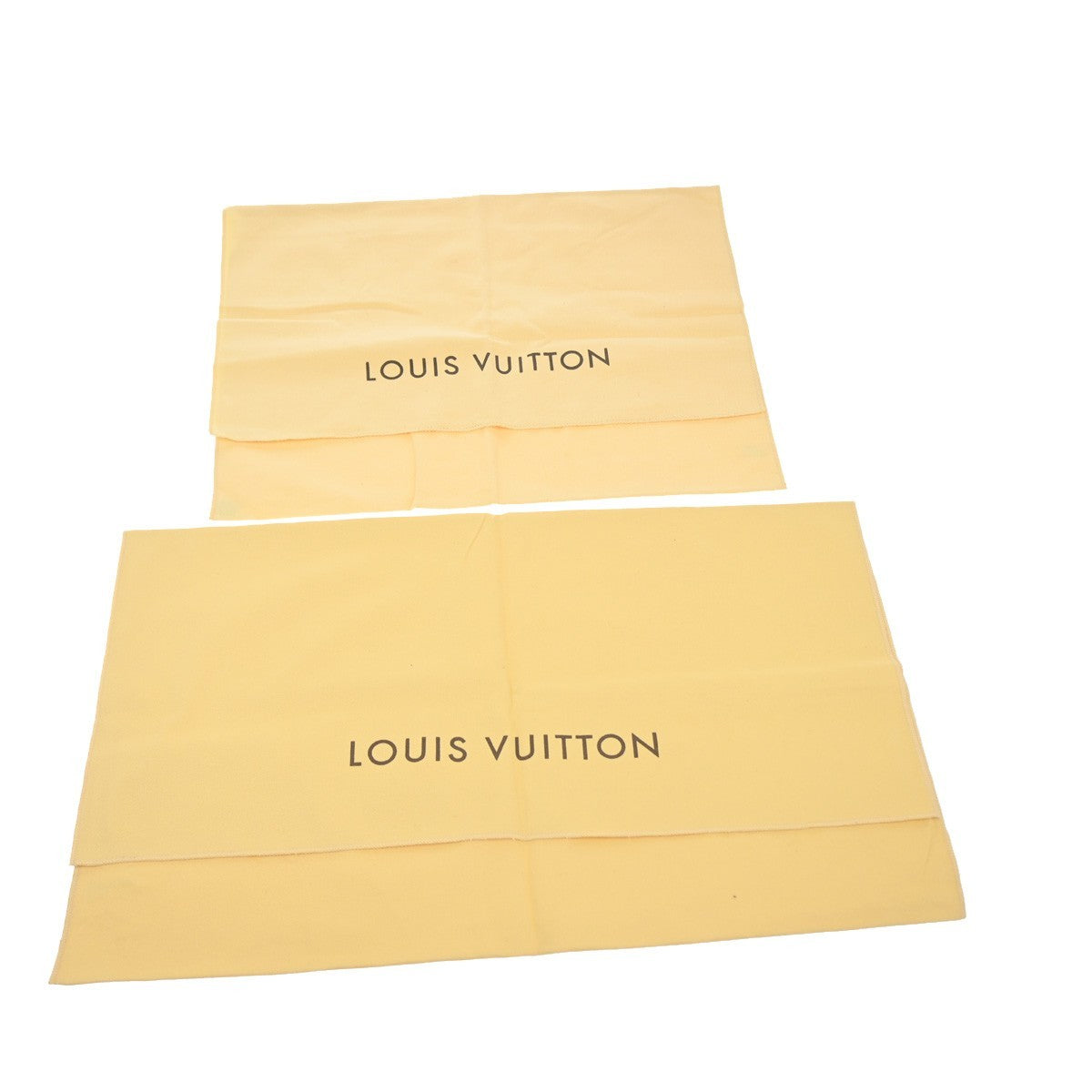 LOUIS VUITTON Logo 10 Set Dust Bag Drawstring Canvas Cotton Beige Brown 03KC626