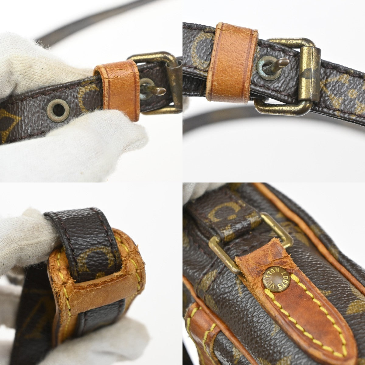 LOUIS VUITTON Danube Shoulder Bag Monogram Leather Brown France M45266 09SA039
