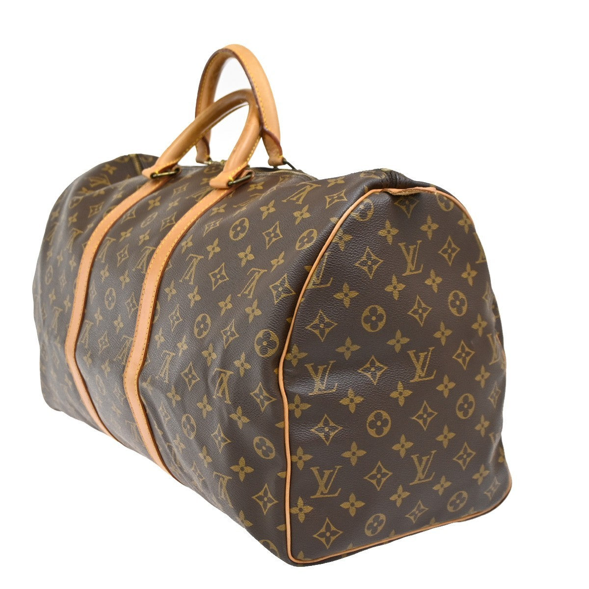 LOUIS VUITTON Keepall 50 Travel Hand Bag Monogram Leather Brown M41426 97DA258