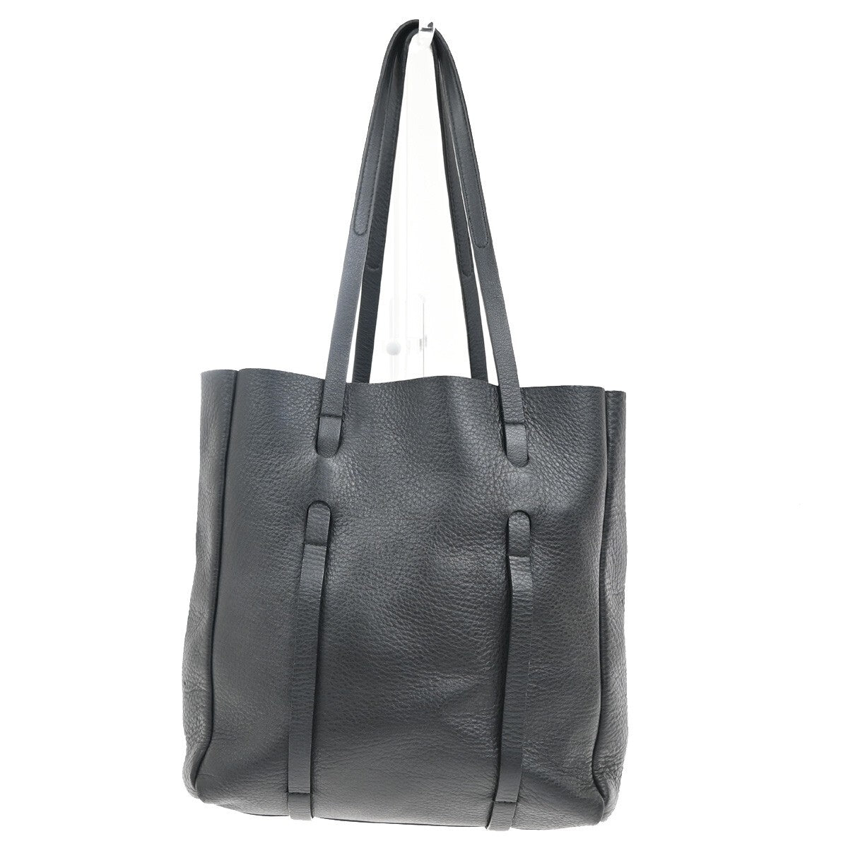 BALENCIAGA Logo Everyday Tote XS Shoulder Hand Bag Leather Black 83EF081