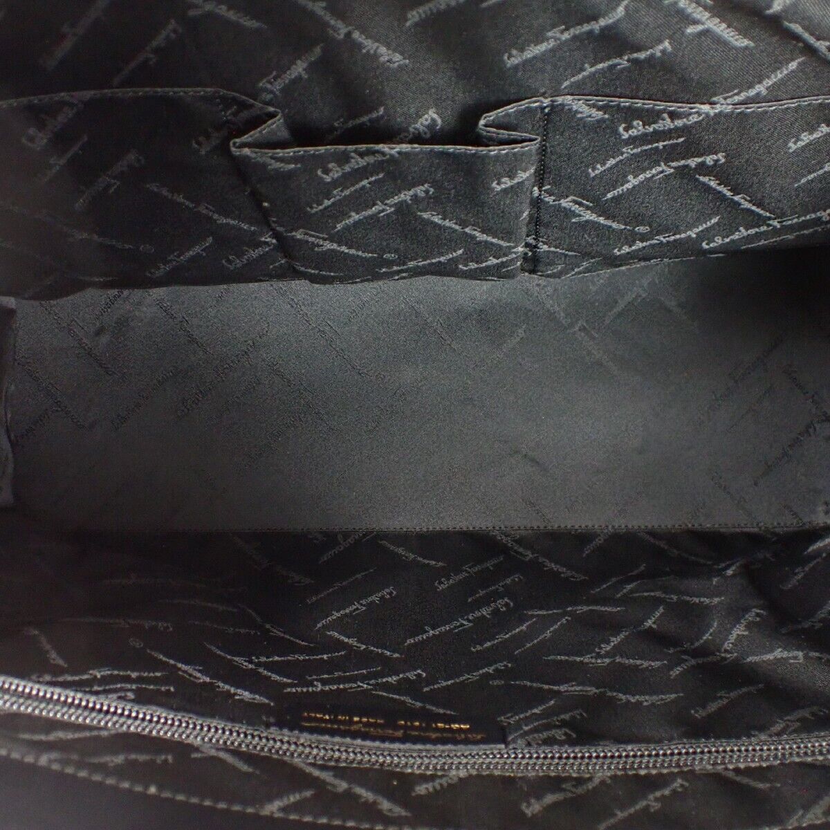 RARE! SALVATORE FERRAGAMO Gancini Shoulder Bag Suede Leather Black Italy 30HB115
