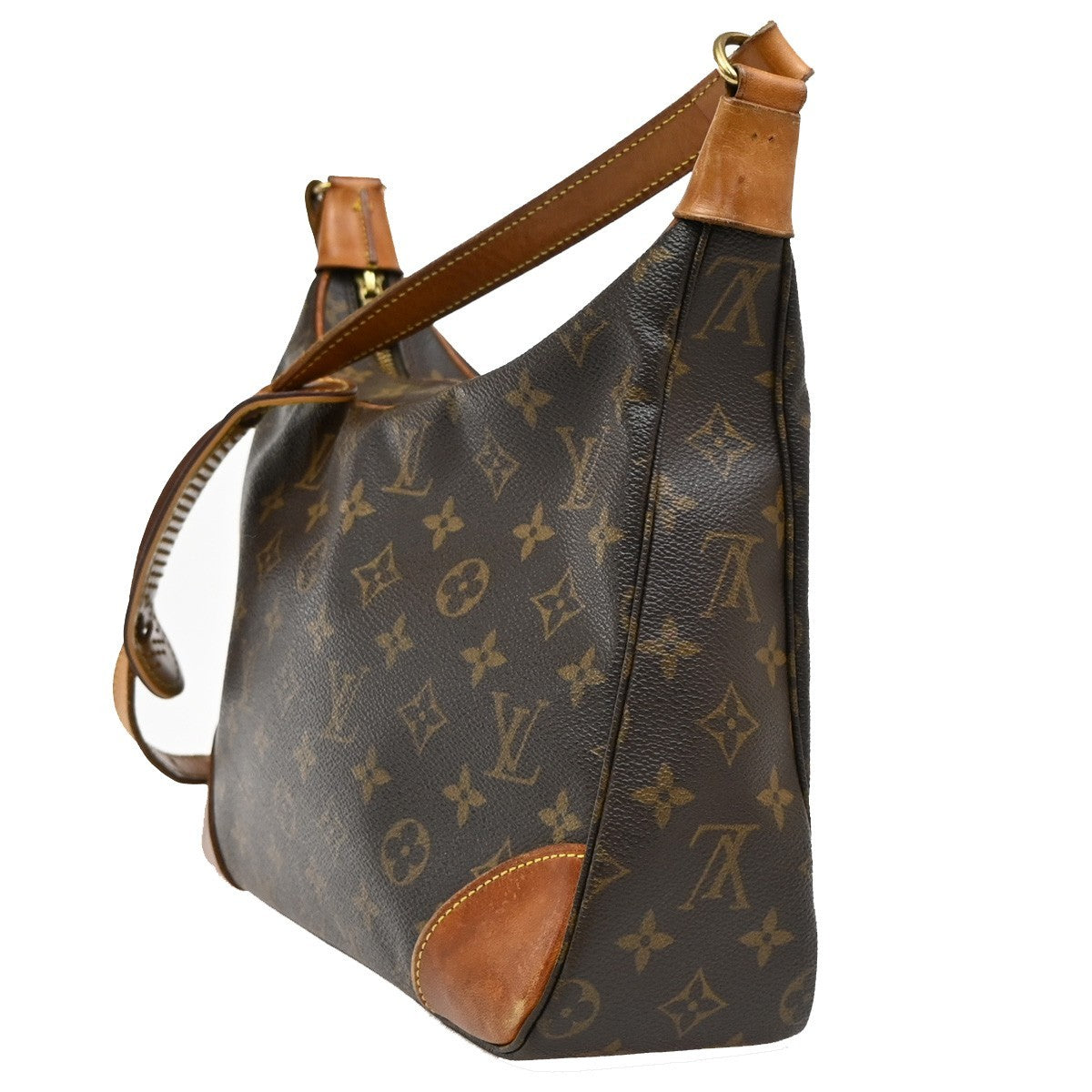 LOUIS VUITTON Boulogne 30 Shoulder Bag Monogram Leather Brown M51265 80KB526