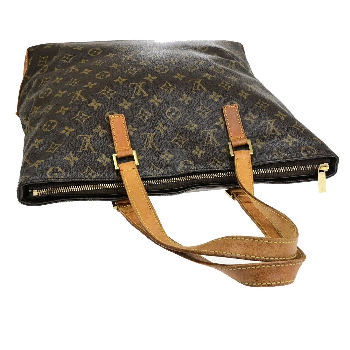 LOUIS VUITTON Cabas Mezzo Shoulder Bag Monogram Leather Brown M51151 32EC247