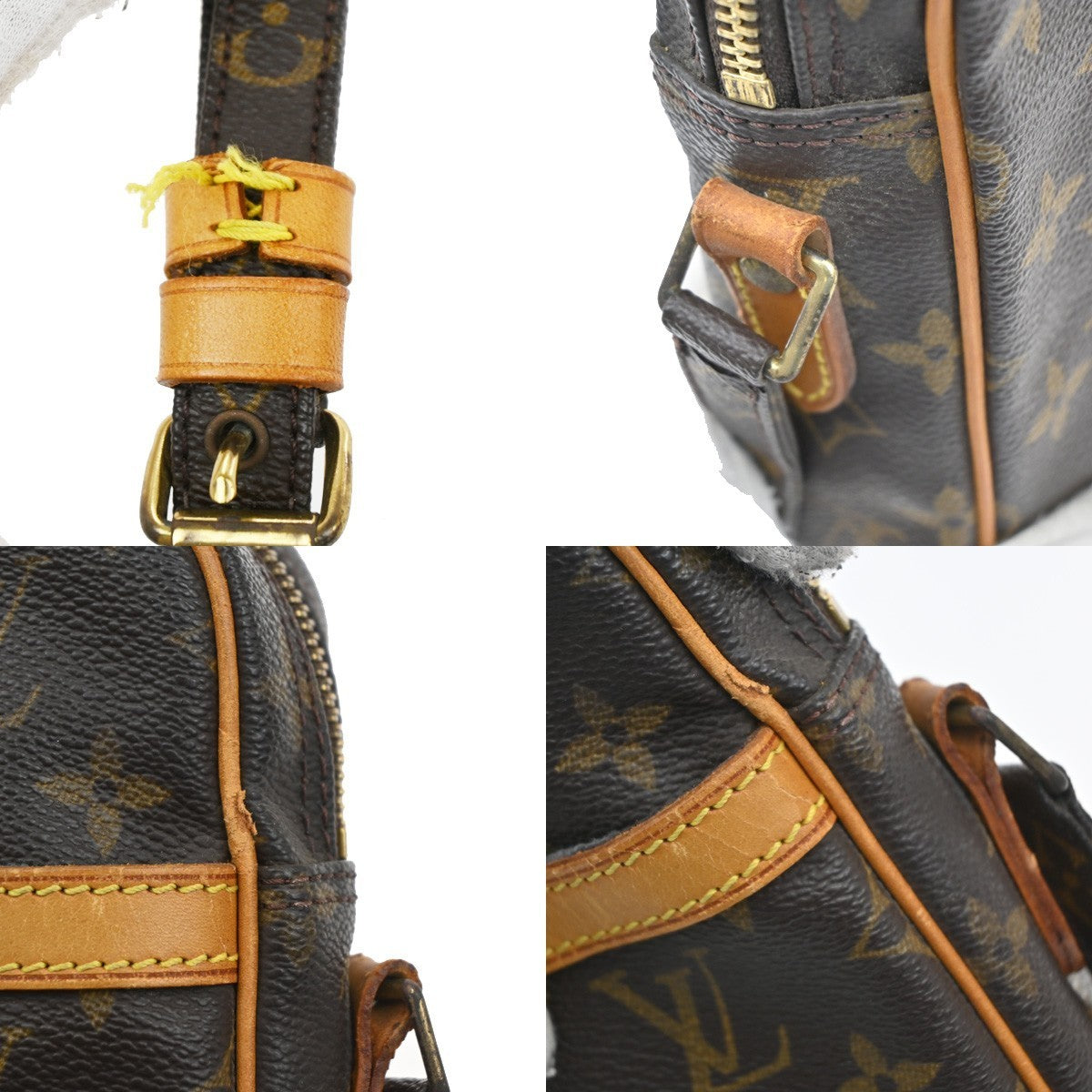 LOUIS VUITTON Danube Shoulder Bag Monogram Leather Brown France M45266 89MA076