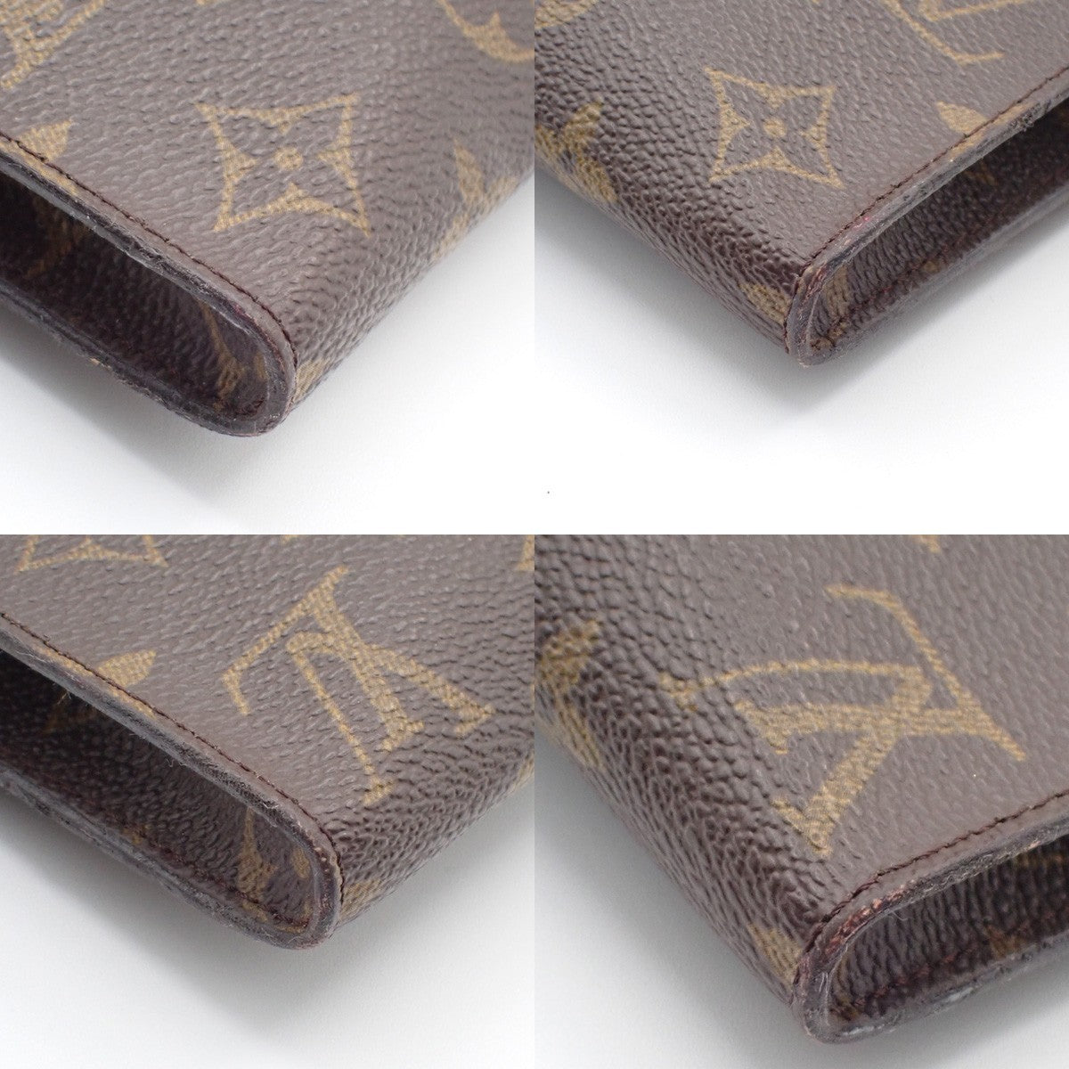 LOUIS VUITTON Logo BUCKET GM Pouch Bag Monogram Leather Brown France 02AA132