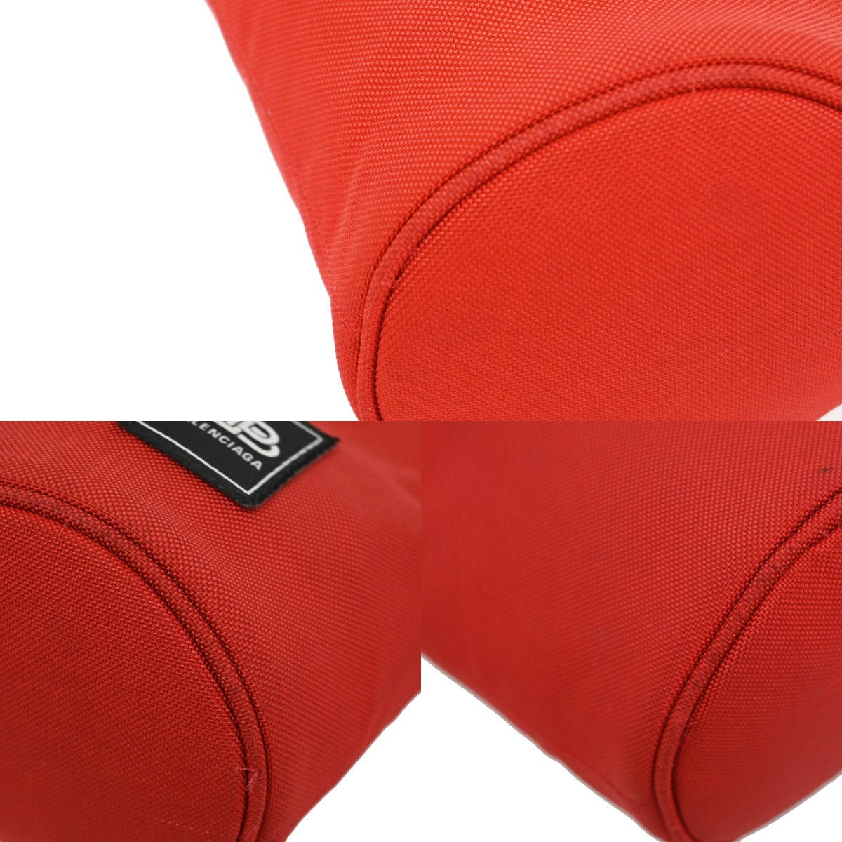 BALENCIAGA Weekend Bottle Holder Crossbody Canvas Nylon Red BK SHW Italy 34TA128