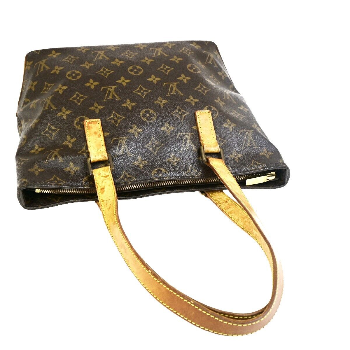 LOUIS VUITTON Cabas Piano Shoulder Bag Monogram Leather Brown M51148 39FB213