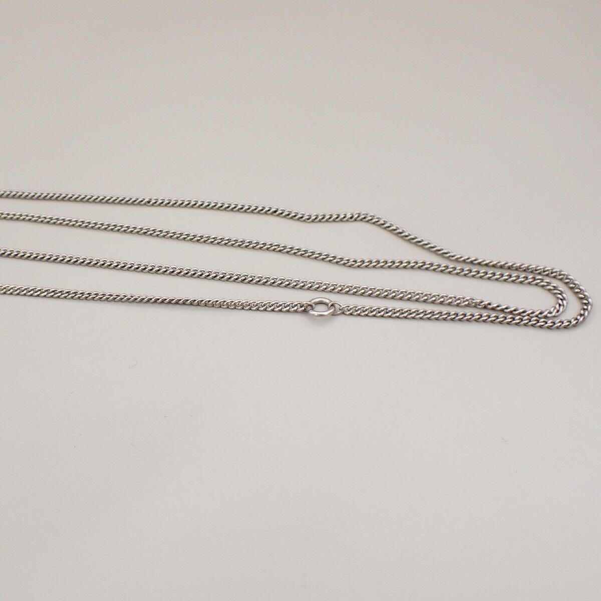 CHANEL CC Logo Chain Necklace B10A Pendant Plastic Silver Accessory 84KA430