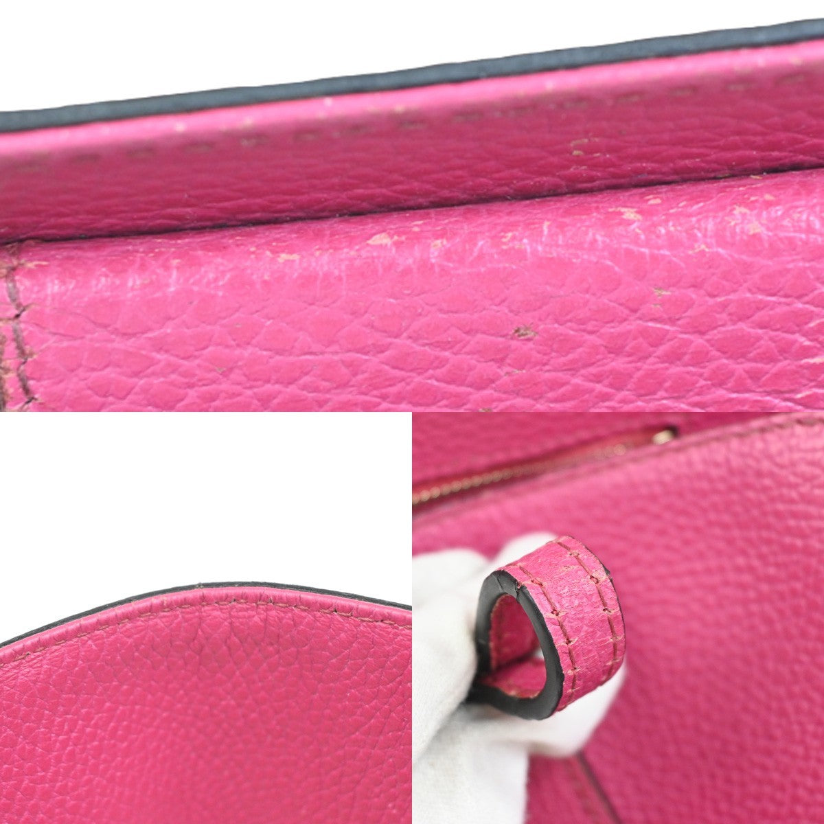 GUCCI Logo Swing Luggage Tag Shoulder Tote Bag Leather Pink GHW Italy 62ZA289