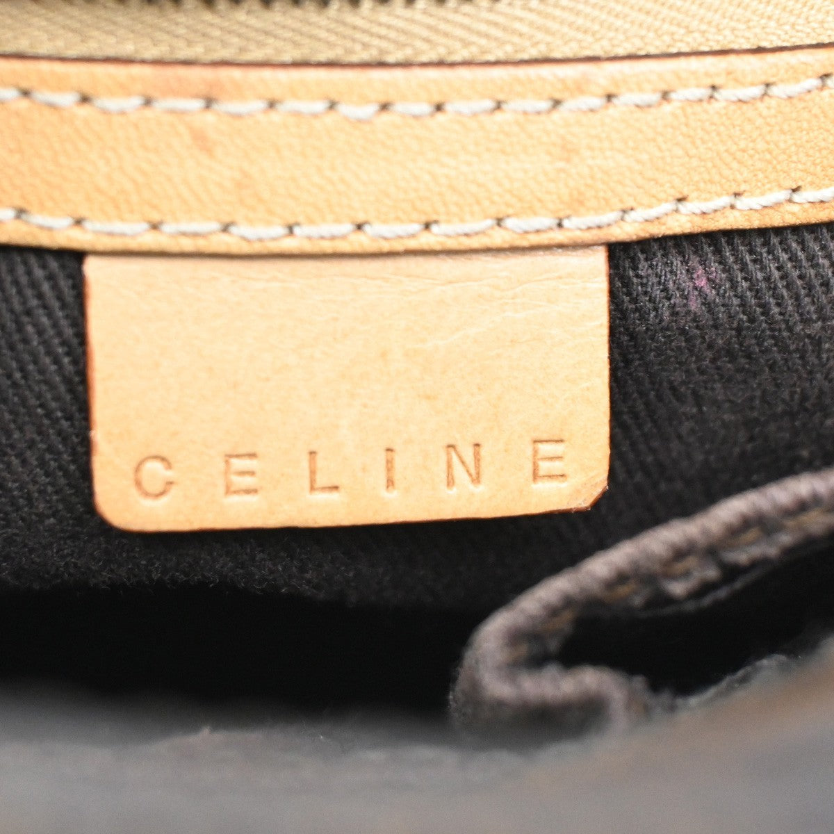 CELINE Macadam Pattern Shoulder Tote Bag Hand Bag PVC Leather Brown 69ZA096