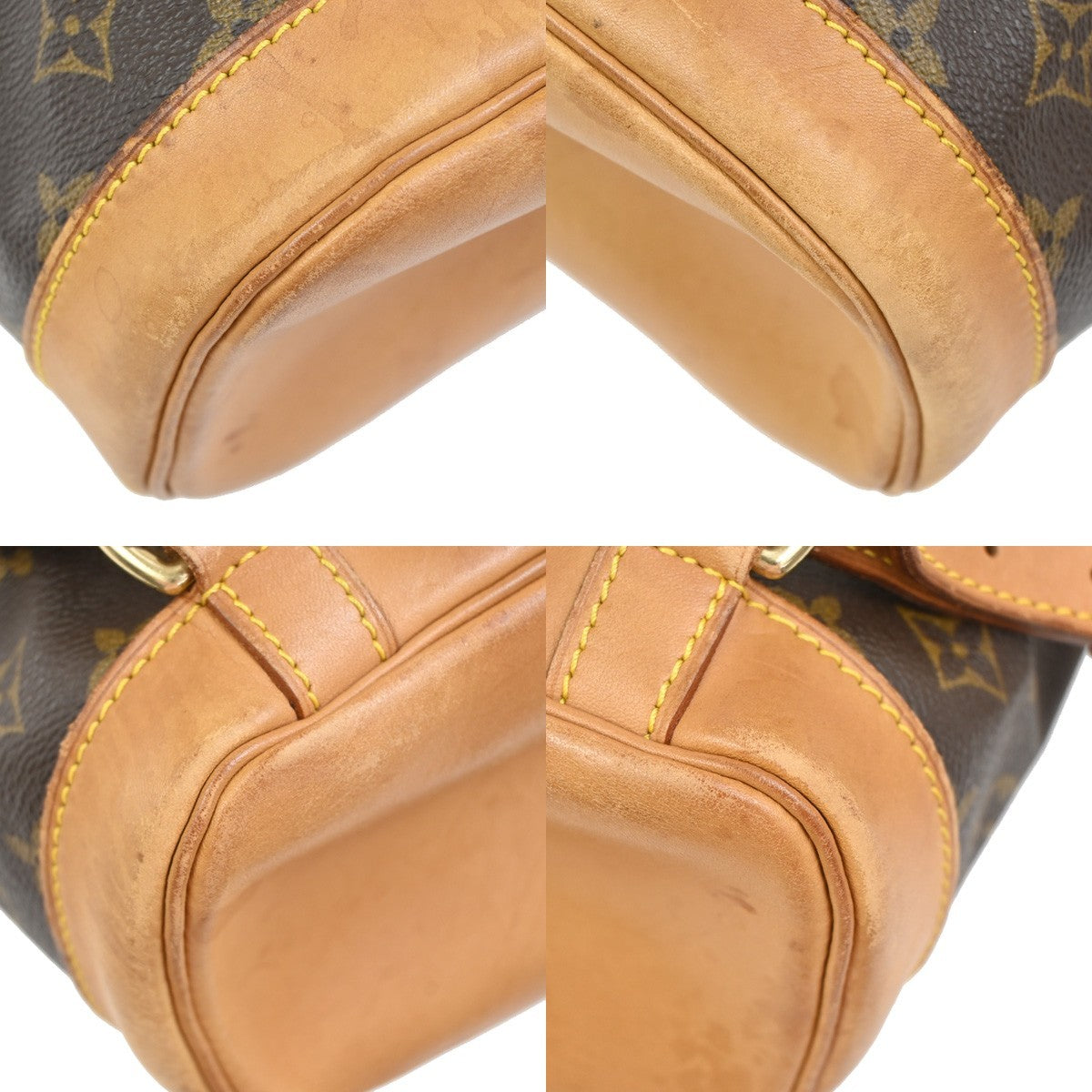 LOUIS VUITTON Montsouris MM Backpack Bag Monogram Leather Brown M51136 90KC972