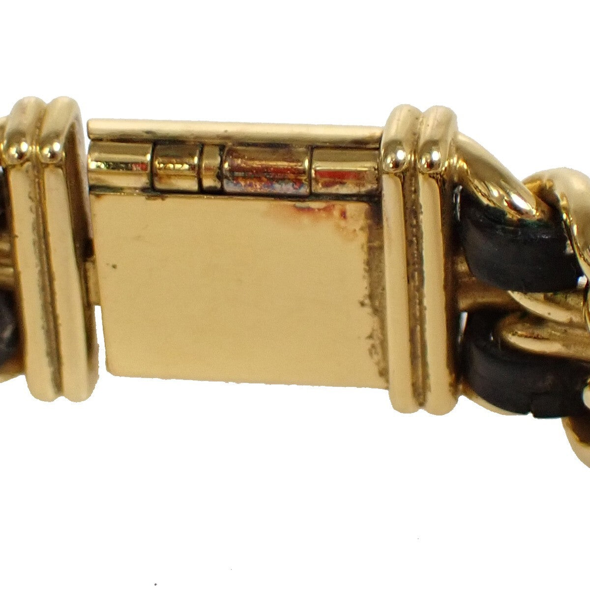 CHANEL Logo Premiere Watch H0001  #M Quartz Gold-Plated Leather GHW 685LC516