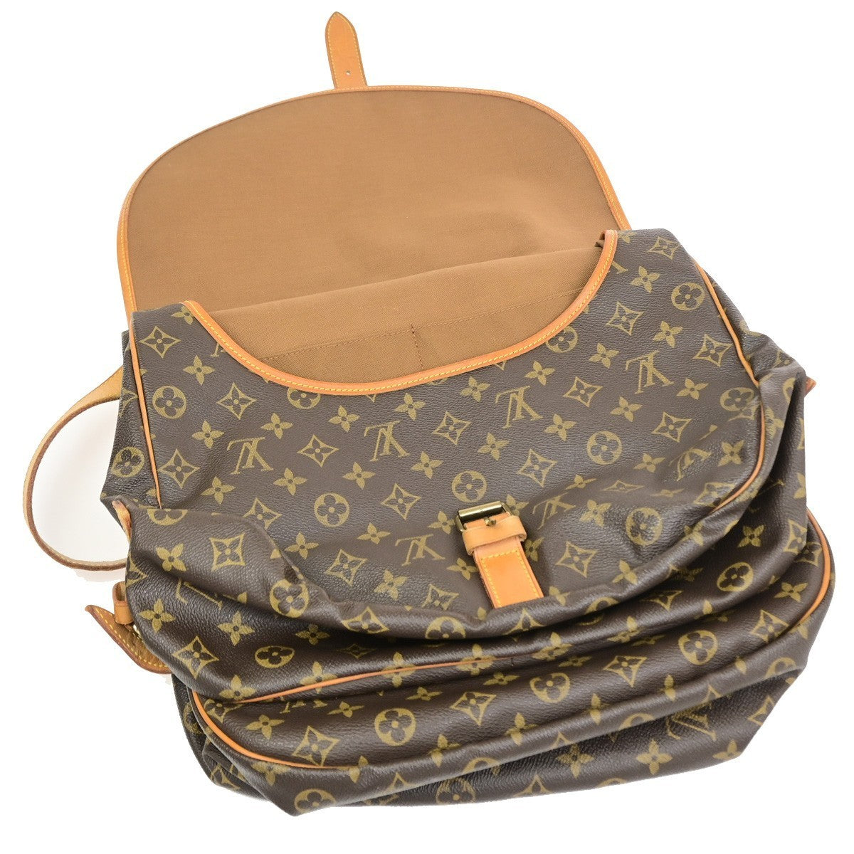LOUIS VUITTON Saumur 35 Shoulder Bag Monogram Leather BN France M42254 77CB043