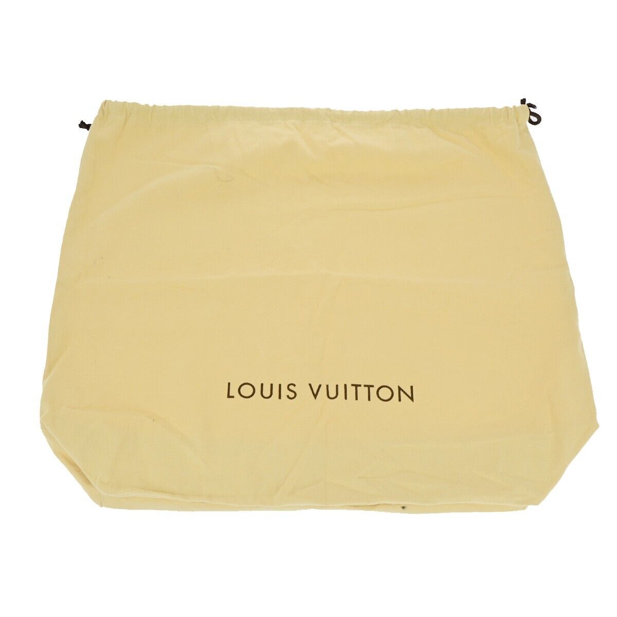 LOUIS VUITTON Logo 10 Set Dust Bag Drawstring Canvas Cotton Beige Brown 09YG349