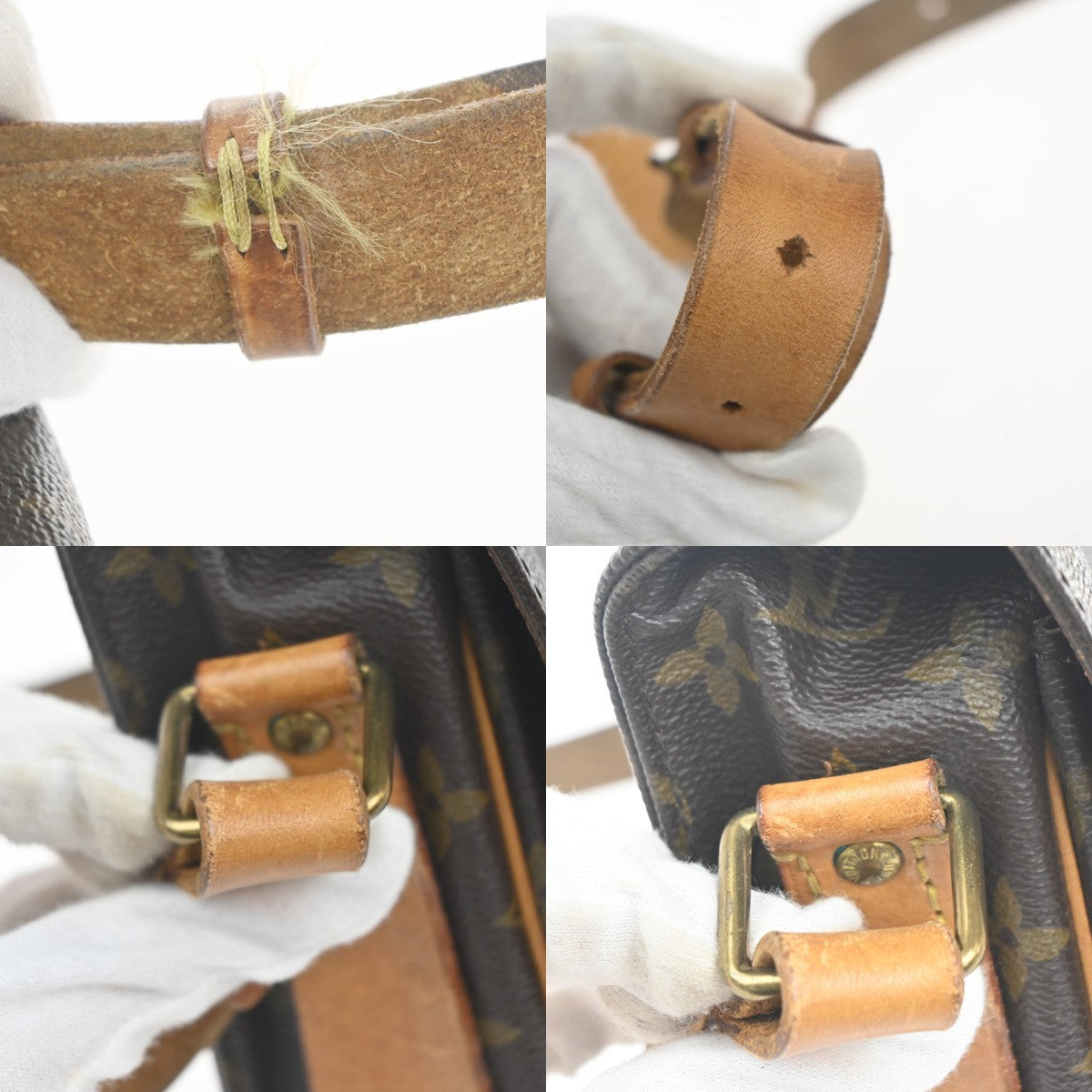 LOUIS VUITTON Cartouchiere MM Shoulder Bag Monogram Leather Brown M51253 31KC706