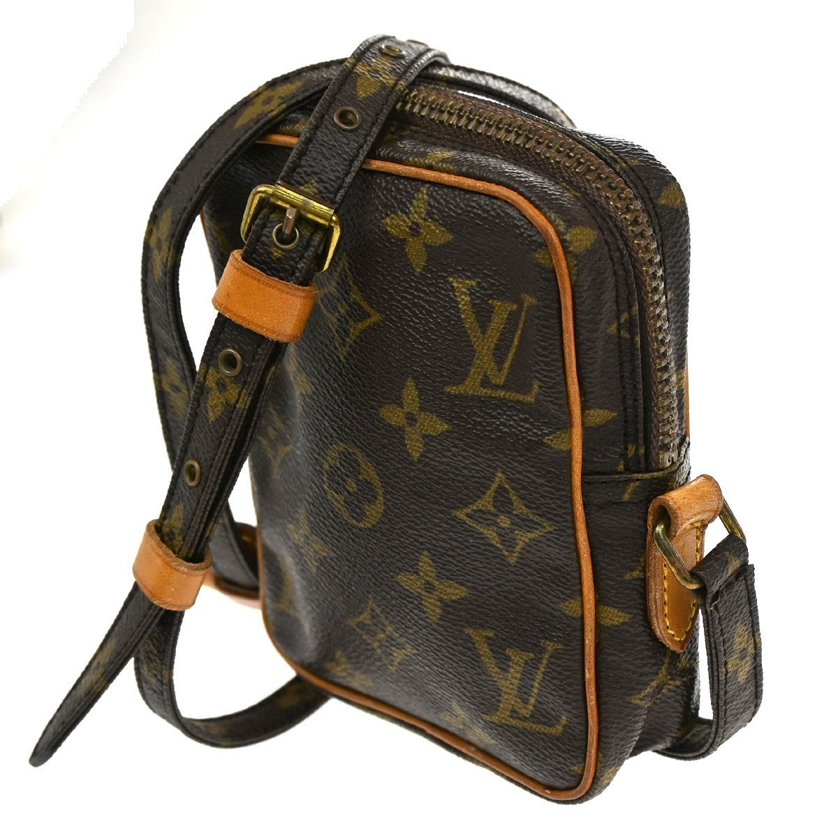LOUIS VUITTON LV Mini Danube Shoulder Bag Monogram Leather Brown M45268 34CA467