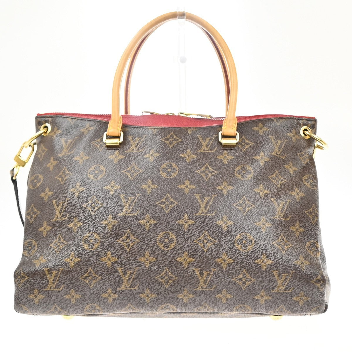 LOUIS VUITTON Pallas 2Way Shoulder Hand Bag Monogram Leather Red M41175 46KP547