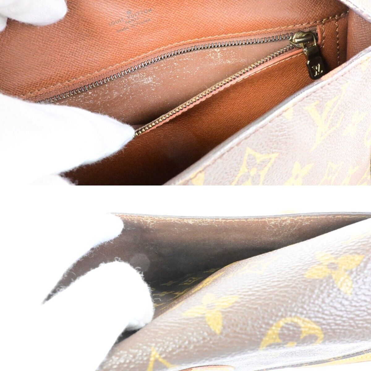 LOUIS VUITTON Saint Cloud GM Shoulder Bag Monogram Leather Brown M51242 64FB512