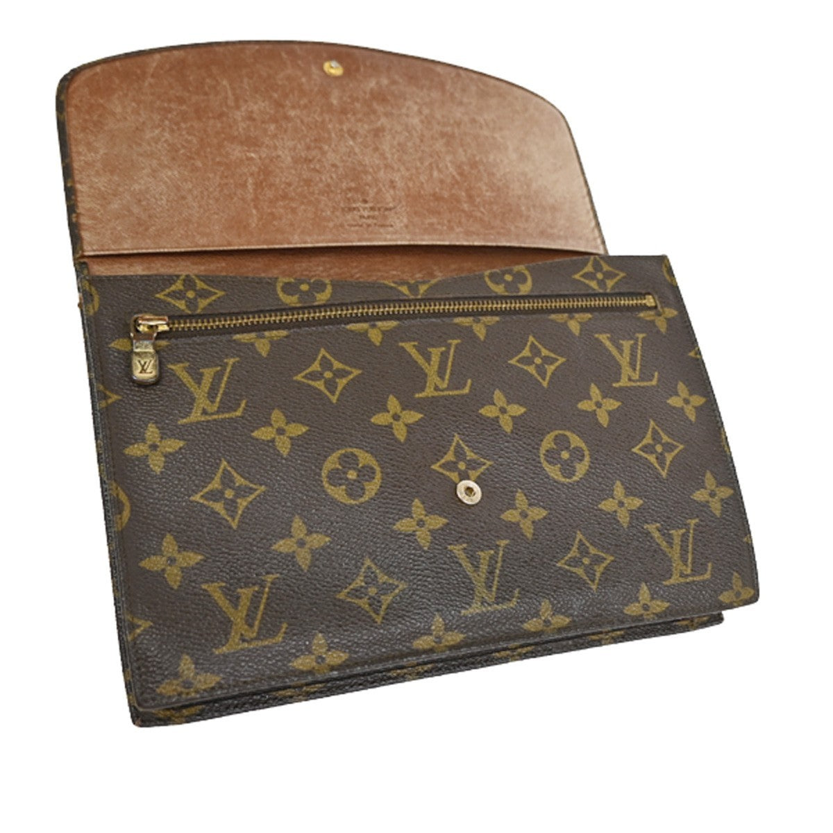 LOUIS VUITTON Pochette Rabat 23 Clutch Hand Bag Monogram Brown M51931 09YJ071