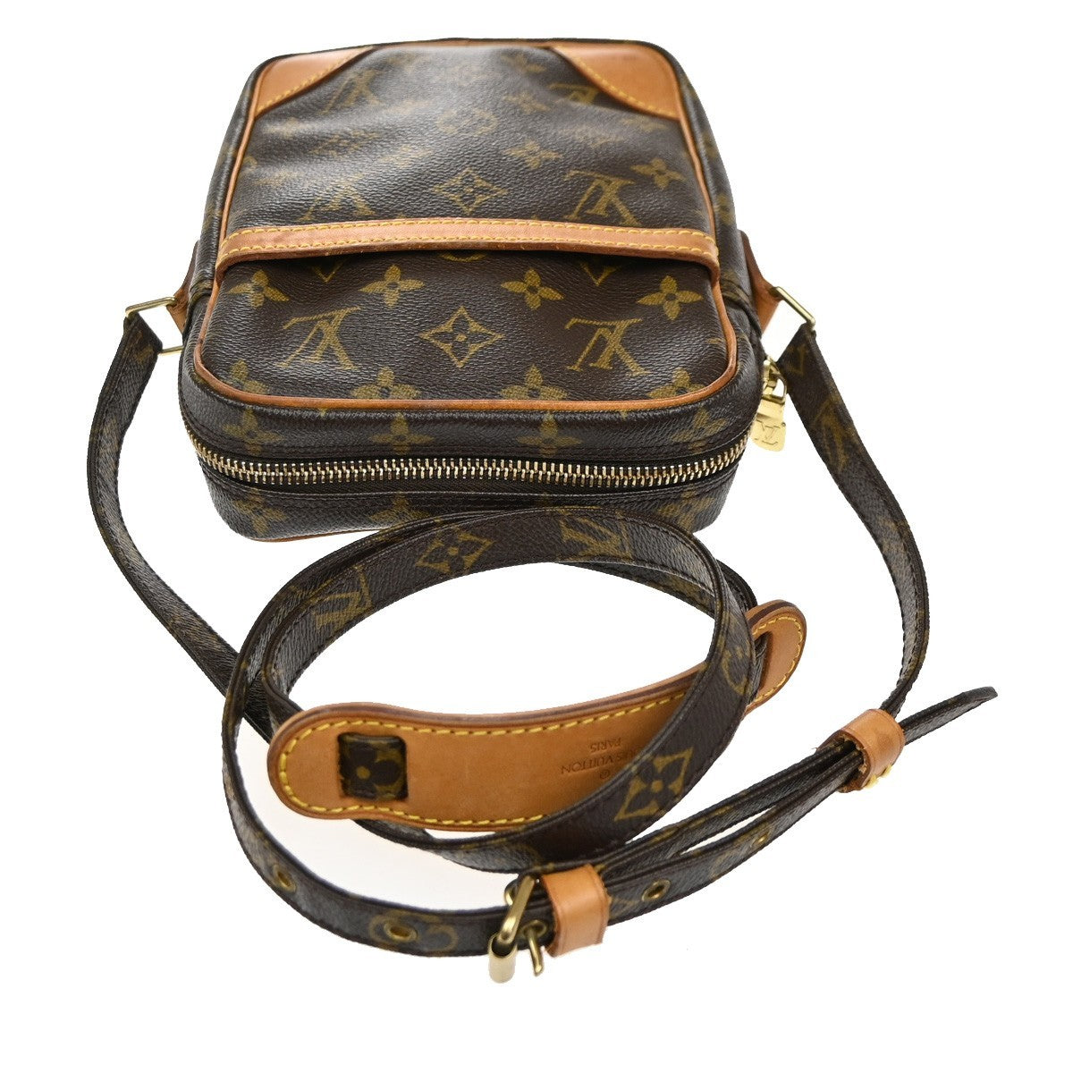 LOUIS VUITTON Danube Shoulder Bag Monogram Leather Brown France M45266 31PA032