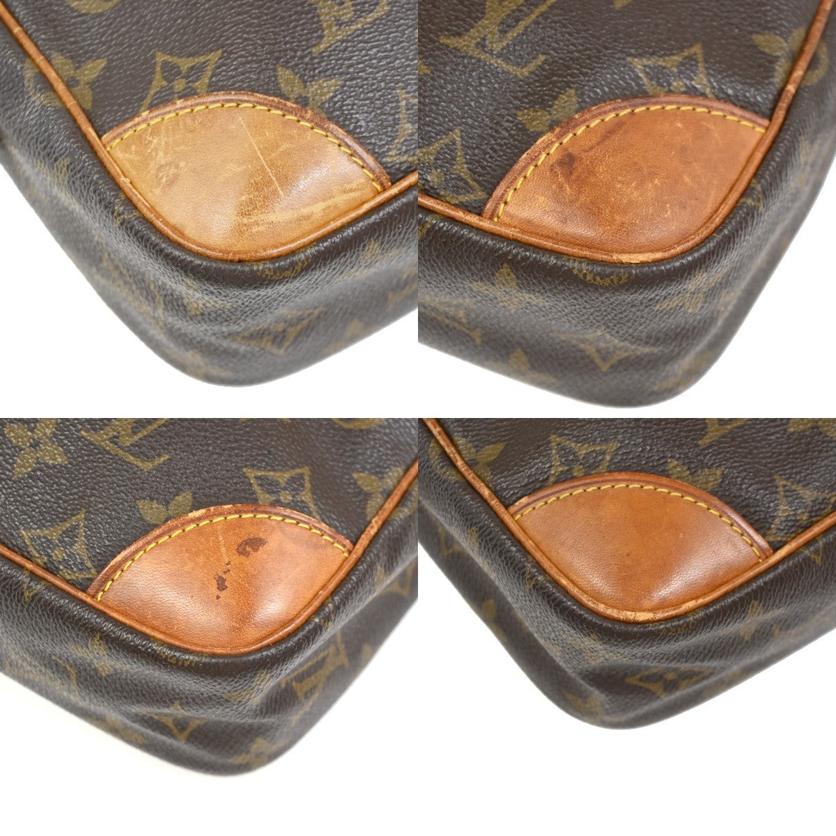 LOUIS VUITTON Compiegne 28 Clutch Bag Monogram Leather Brown GHW M51845 65KC584
