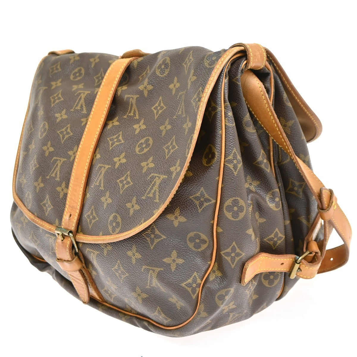 LOUIS VUITTON Saumur 35 Shoulder Bag Monogram Leather BN France M42254 73CA945