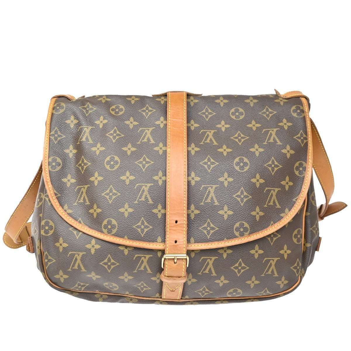 LOUIS VUITTON Saumur 35 Shoulder Bag Monogram Leather BN France M42254 78ZA081