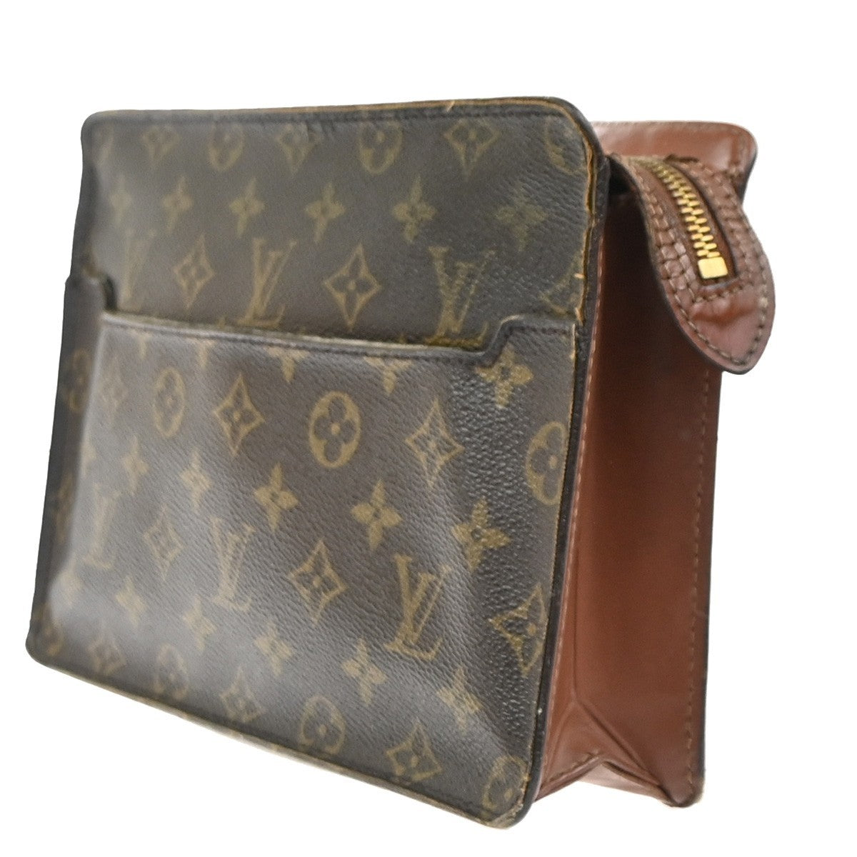 LOUIS VUITTON Pochette Homme Clutch Hand Bag Monogram Leather BN M51795 09MA467