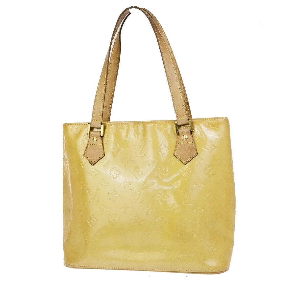 LOUIS VUITTON Houston Shoulder Bag Monogram Vernis Leather Beige M91004 60KA461