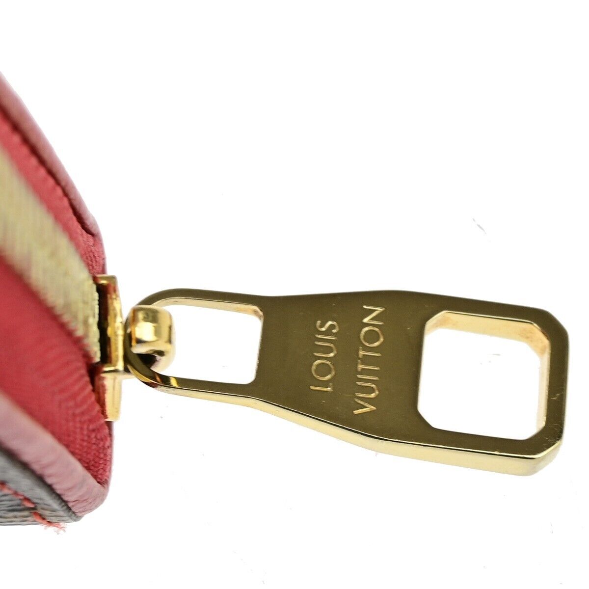 LOUIS VUITTON LV Long Zippy  Wallet Monogram Retiro Brown Red M61187 80ED264