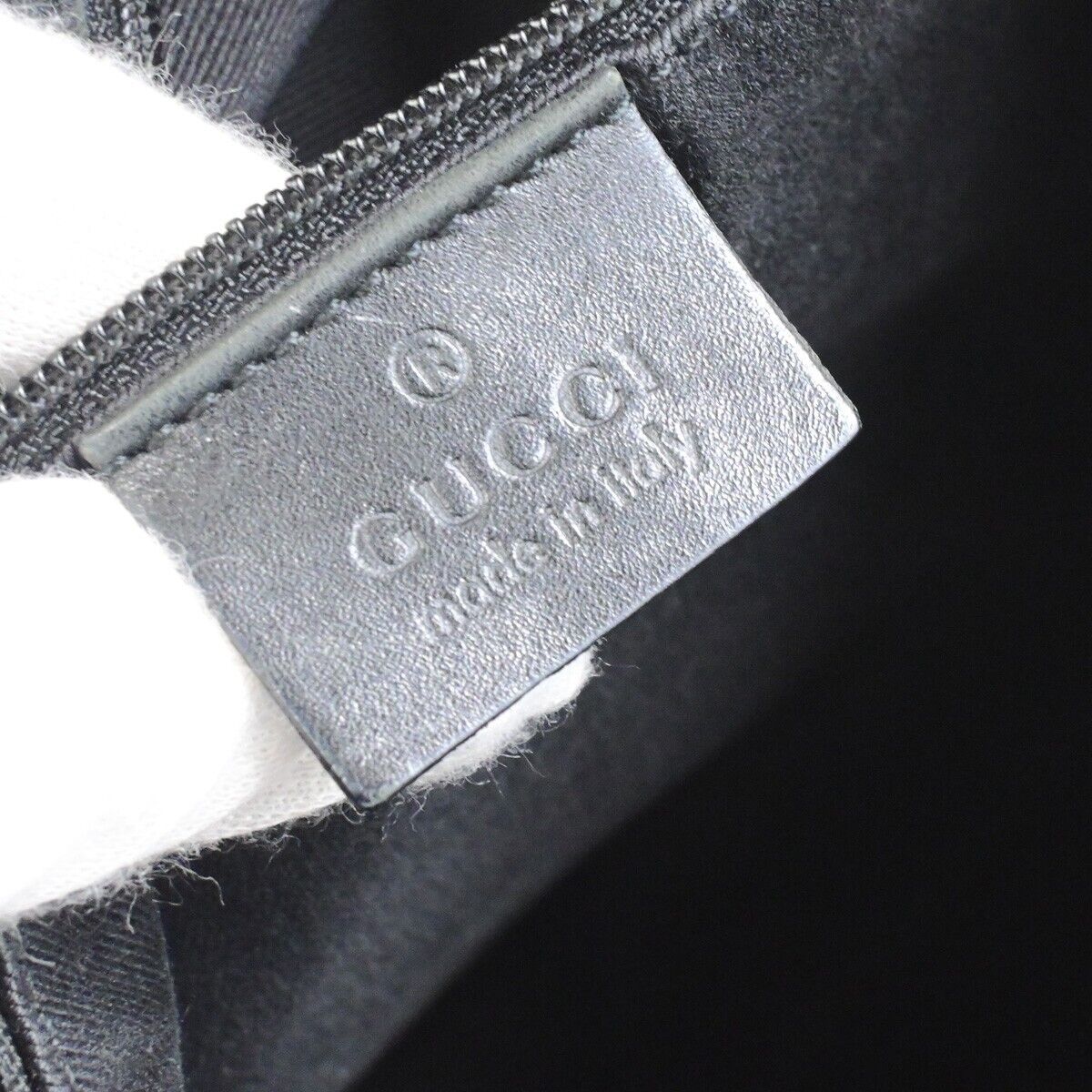 GUCCI Logo GG Pattern Cross Body Shoulder Bag Canvas Leather Black Italy 01FB473