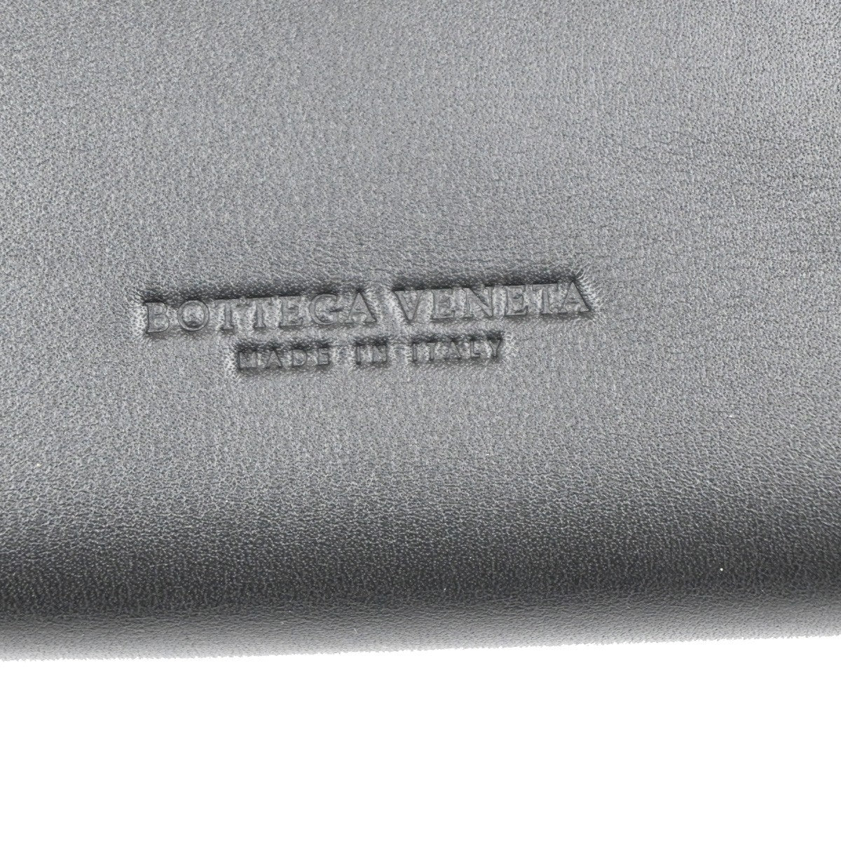 BOTTEGA VENETA Logo Long Trifold Wallet Leather Black GHW Italy 05KB168