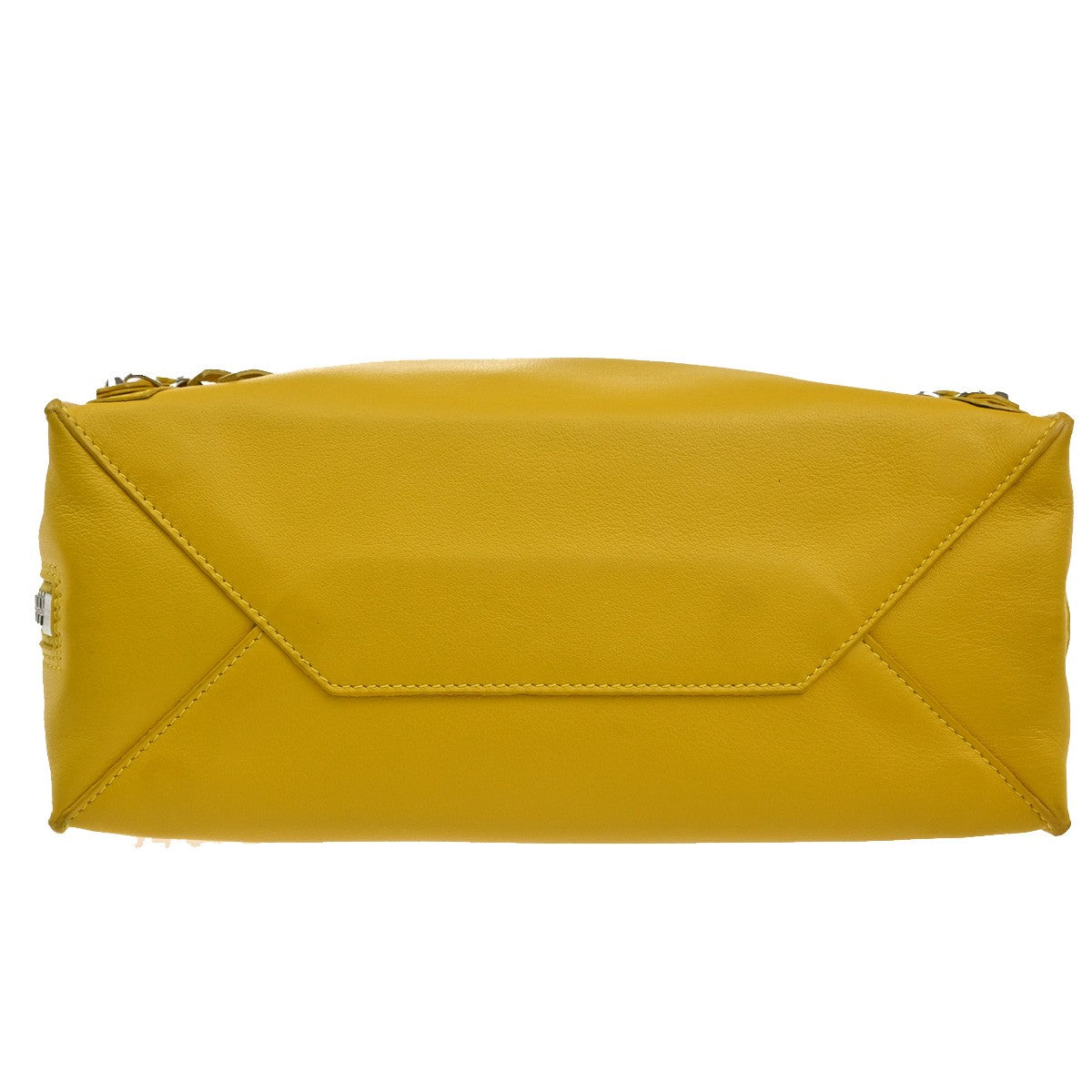 BALENCIAGA Paper Mini 2Way Shoulder Hand Bag Leather Yellow SHW Mirror 97YH797