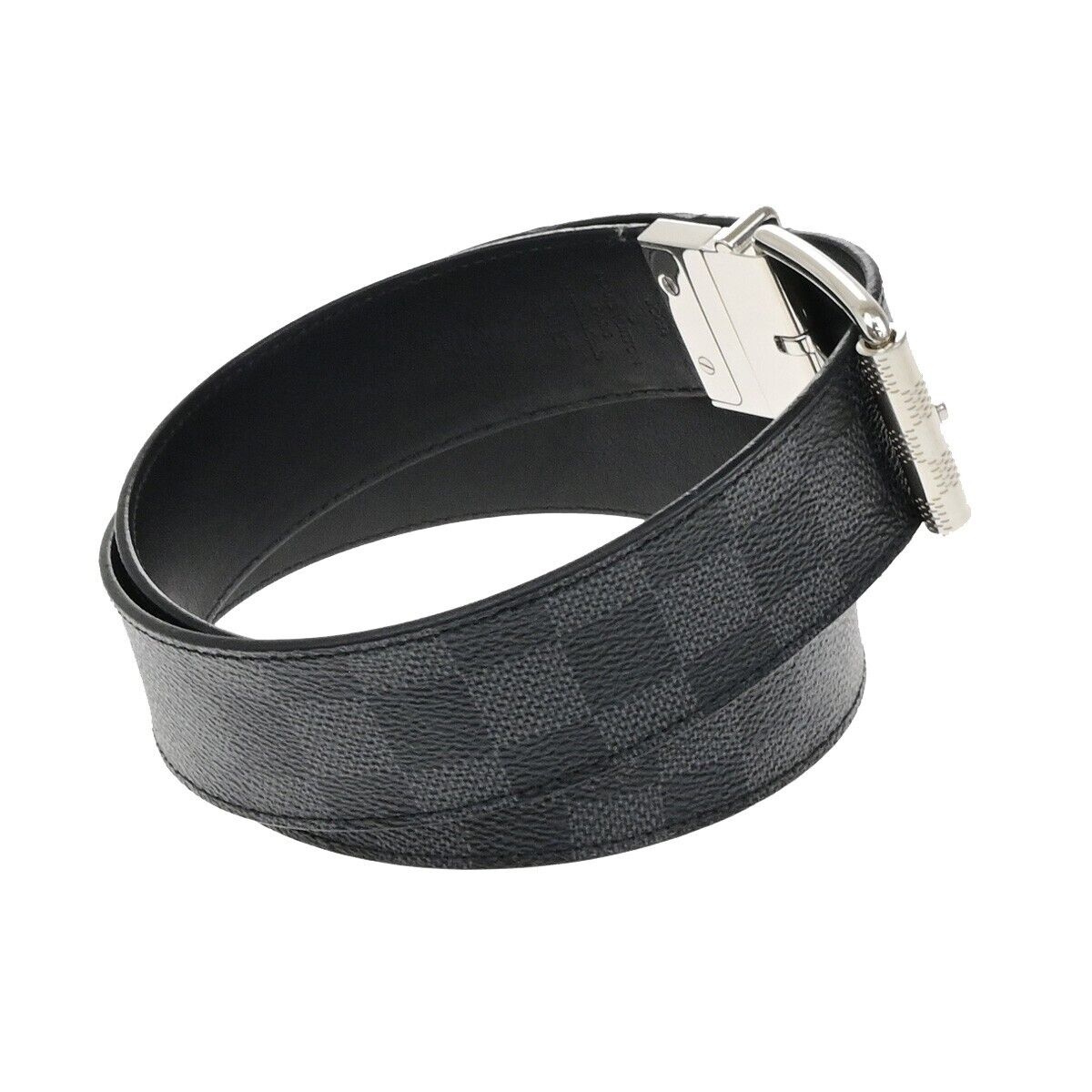 LOUIS VUITTON Ceinture Belt 90/36 Damier Graphite Leather Black M9156 30ED892