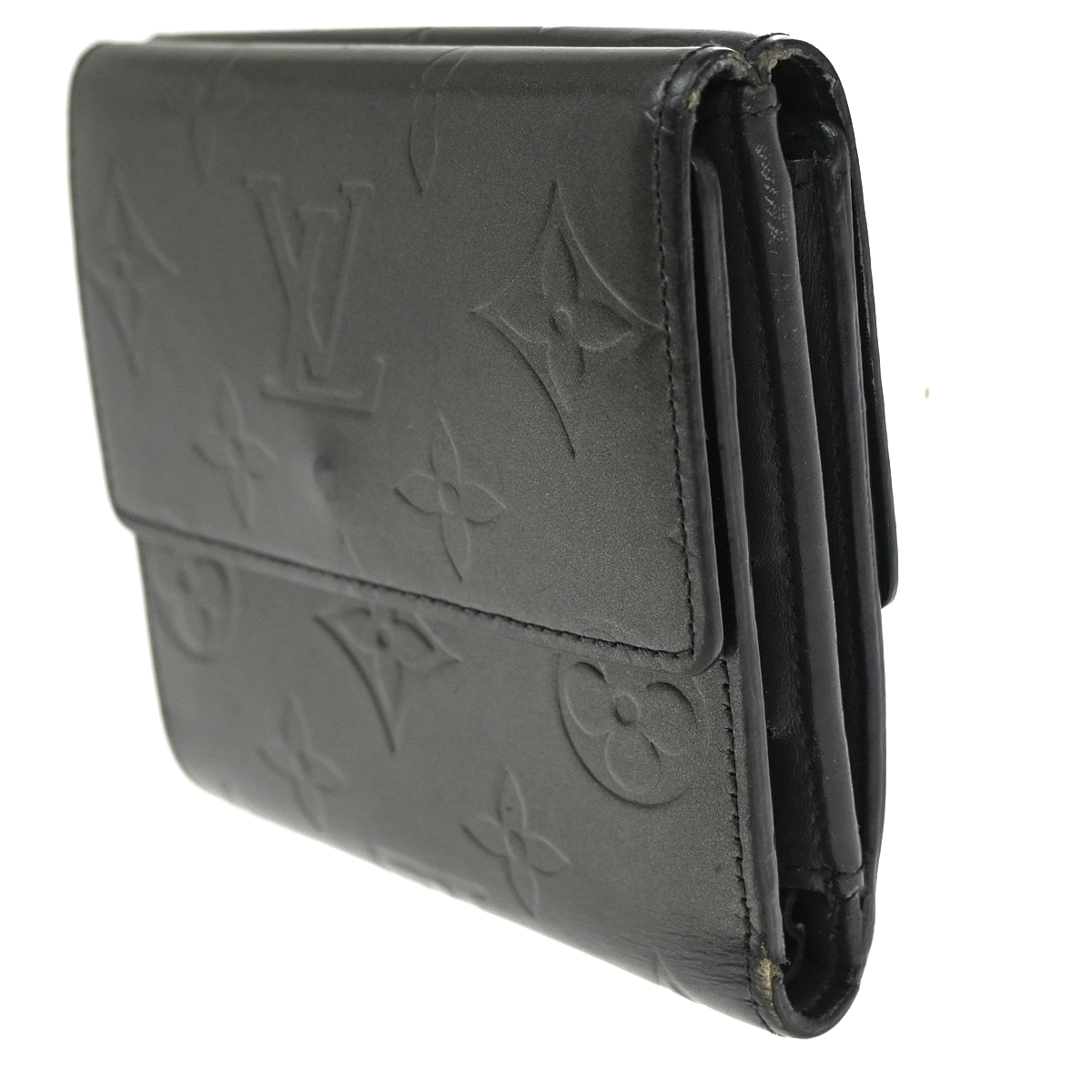 LOUIS VUITTON Porte Monnaie Billets Wallet Monogram Mat Gray M65112 63CA468