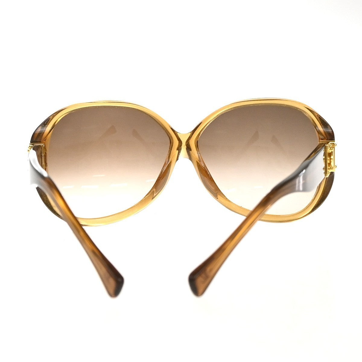 LOUIS VUITTON Glitter Sunglasses Eye Wear Plastic Brown Gold Z0283E 30EG270