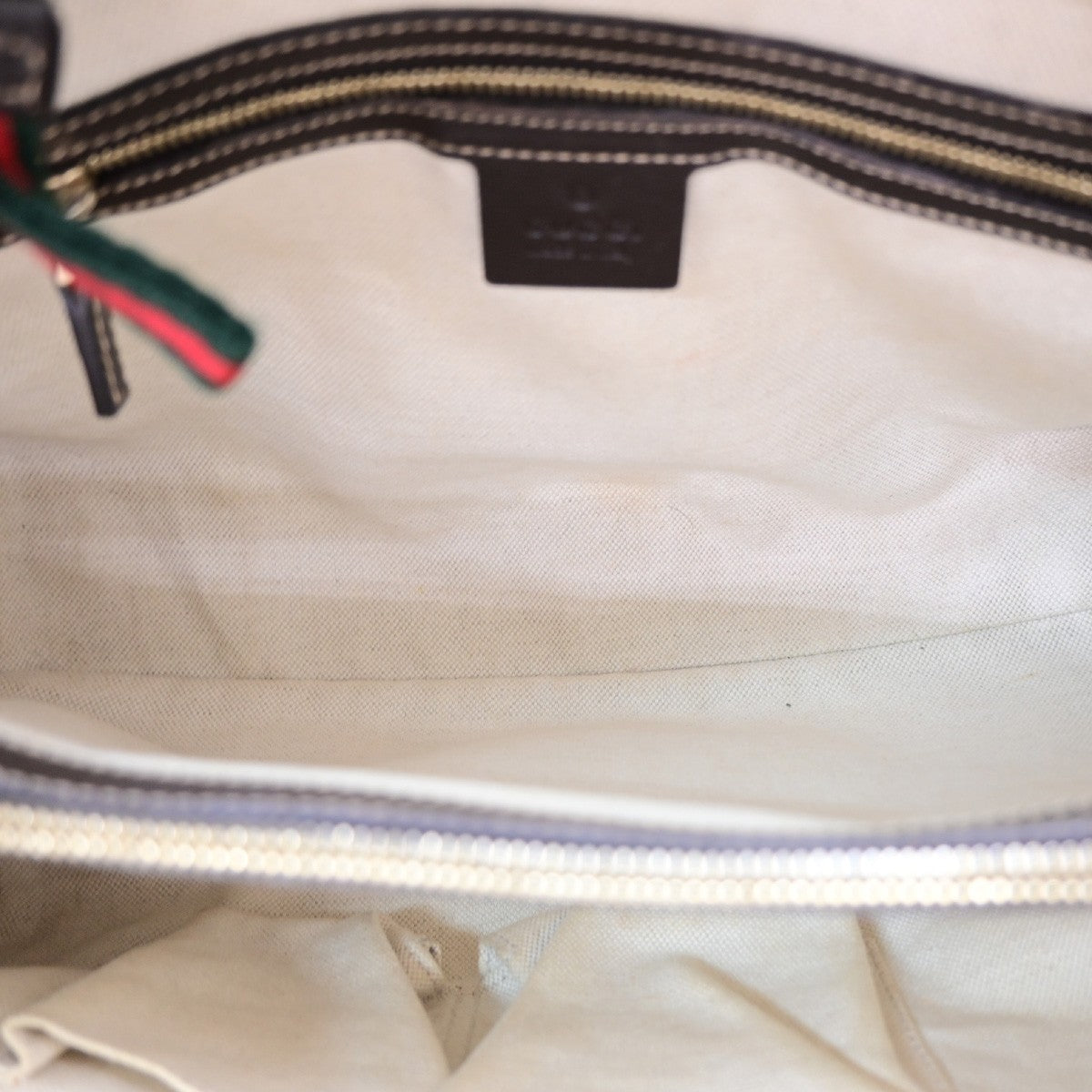 Gucci Logo Mayfair Bow Tote Bag GG Canvas Leather Beige/Brown GHW Italy 75PA125