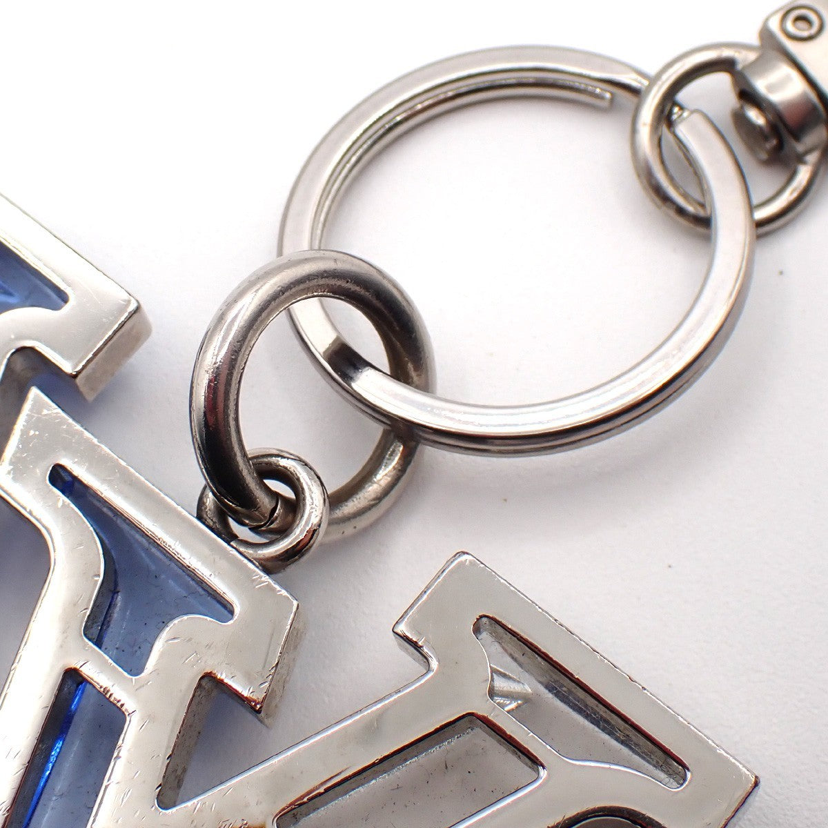 LOUIS VUITTON Bijoux Sac LV Prism Bag Charm Silver Blue MP2365 61KP566