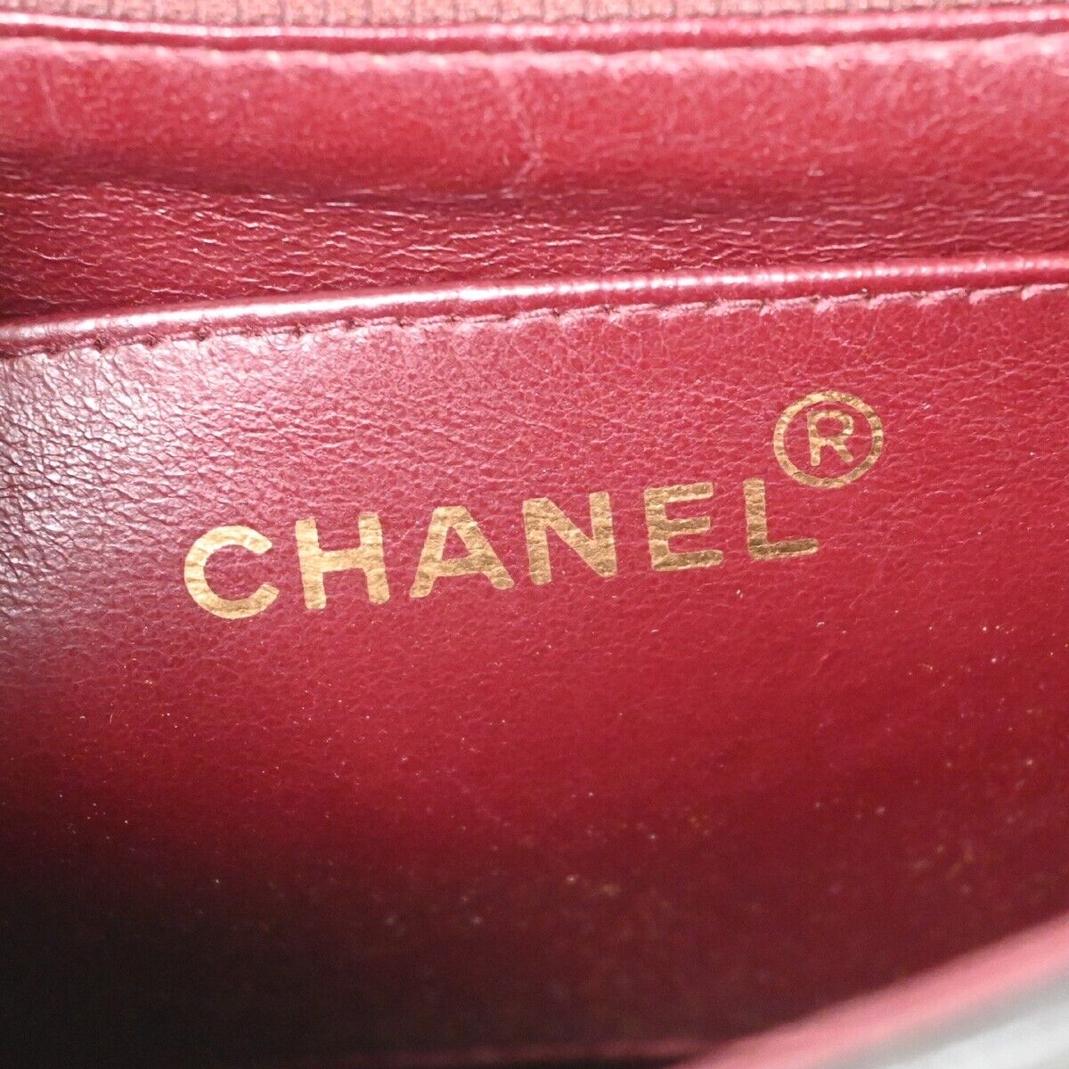 CHANEL CC Logo Mademoiselle Shoulder Bag Leather Black GHW Vintage 373RF094