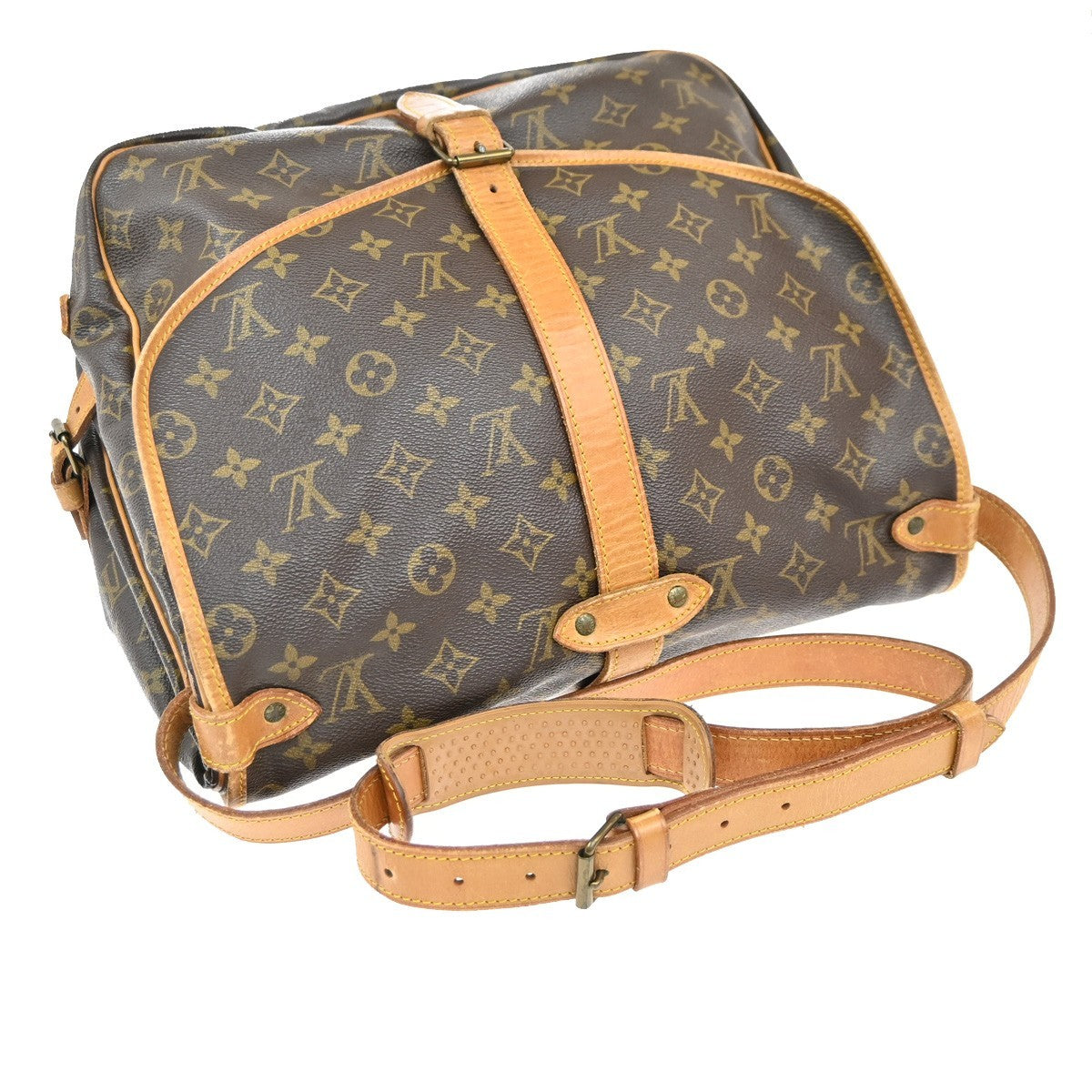 LOUIS VUITTON Saumur 35 Shoulder Bag Monogram Leather BN France M42254 82EG372
