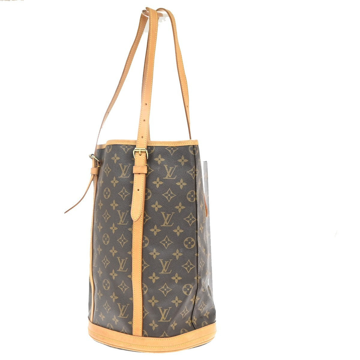 LOUIS VUITTON BUCKET GM Shoulder Tote Bag Monogram Leather Brown M42236 32KC702