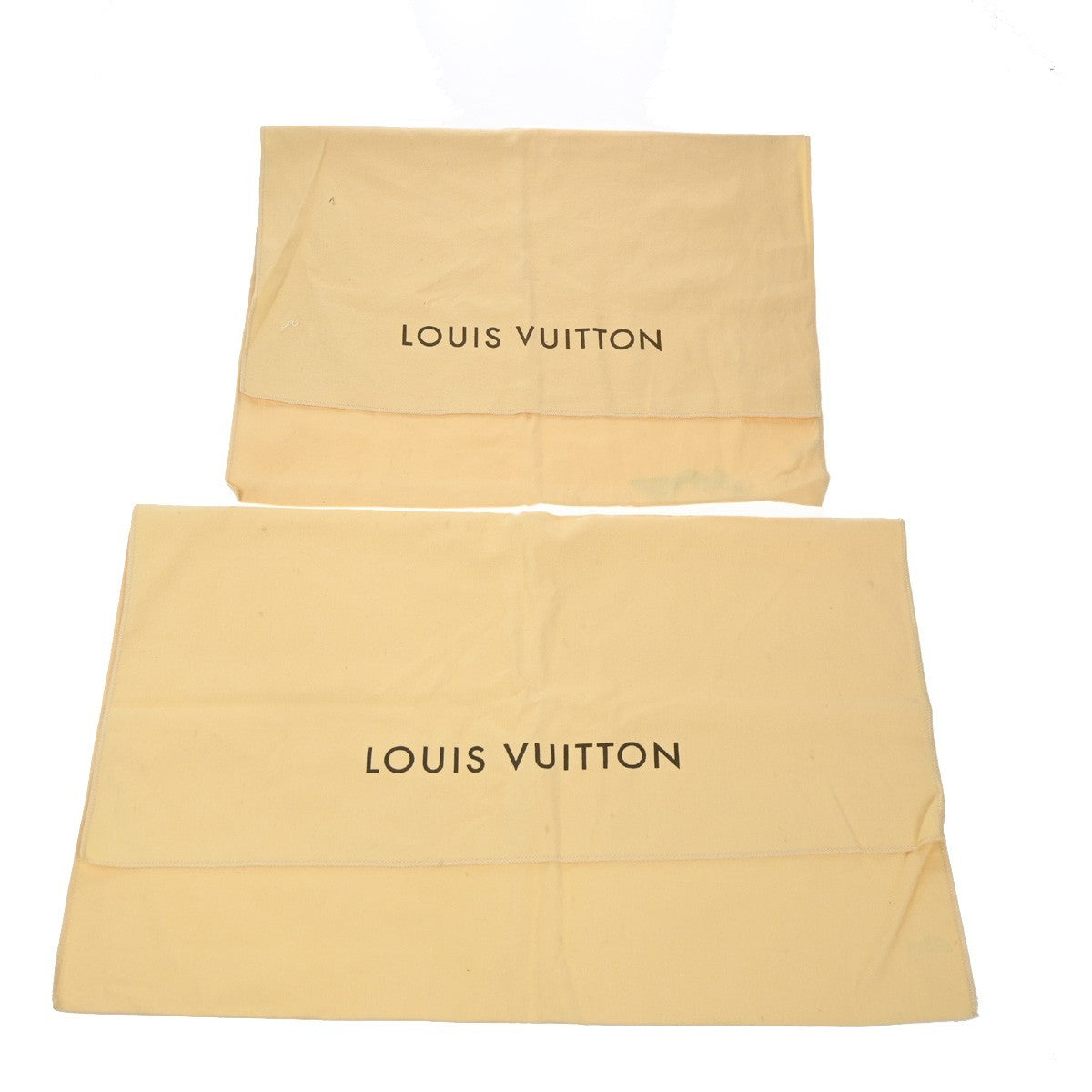 LOUIS VUITTON Logo 10 Set Dust Bag Drawstring Canvas Cotton Beige Brown 09KB576