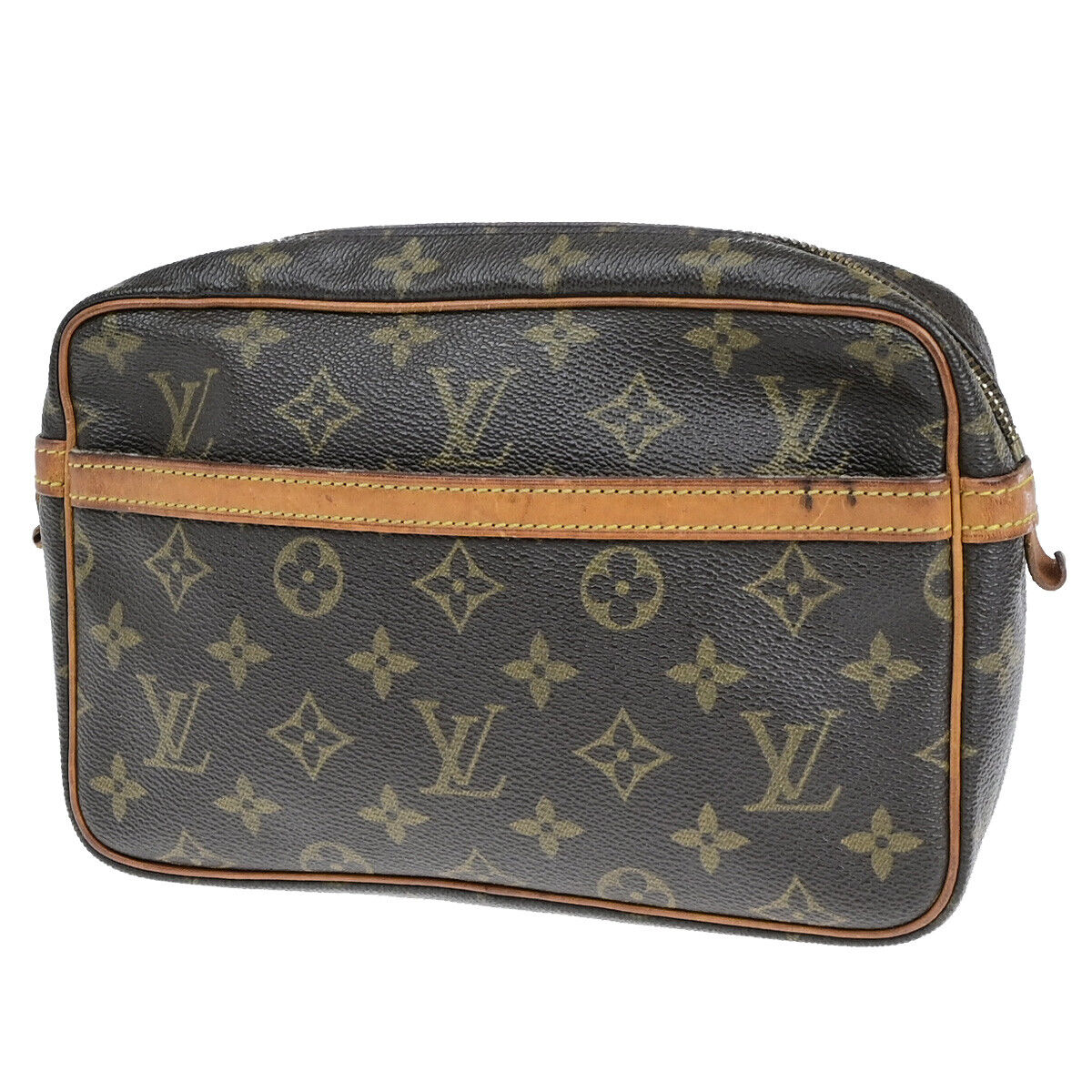 LOUIS VUITTON Compiegne 23 Clutch Hand Bag Monogram Leather Brown M51847 66YF186