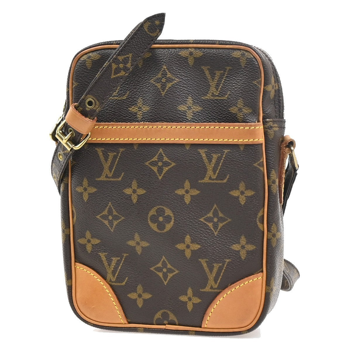 LOUIS VUITTON Danube Shoulder Bag Monogram Leather Brown France M45266 35KC729