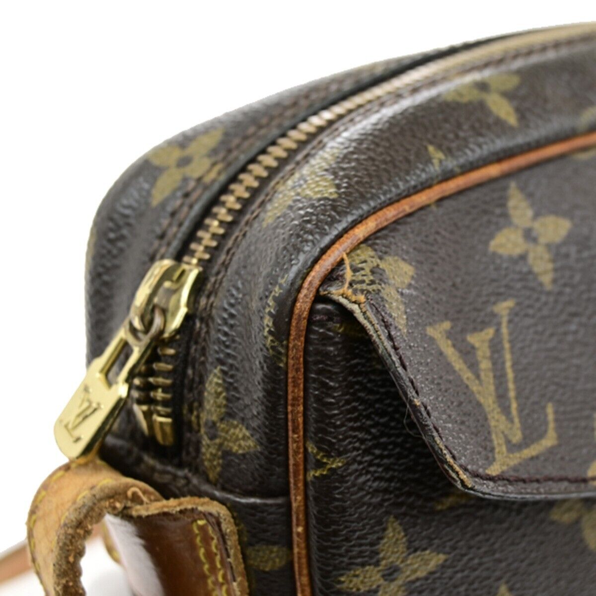 LOUIS VUITTON Jeune Fille PM Shoulder Bag Monogram Leather Brown M51227 61EE025
