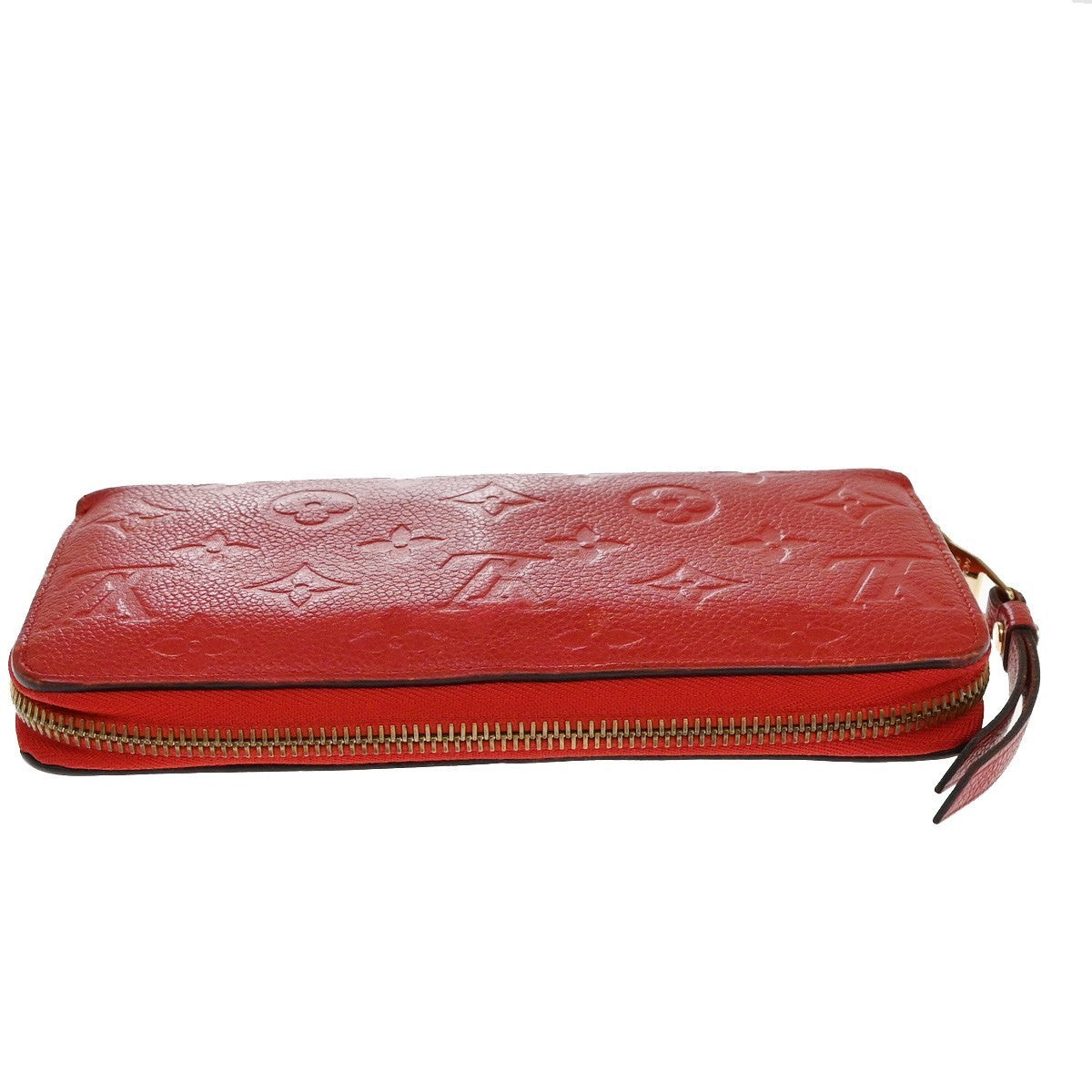 LOUIS VUITTON Zippy Wallet Long Wallet Monogram Empreinte Red M60737 62KP130