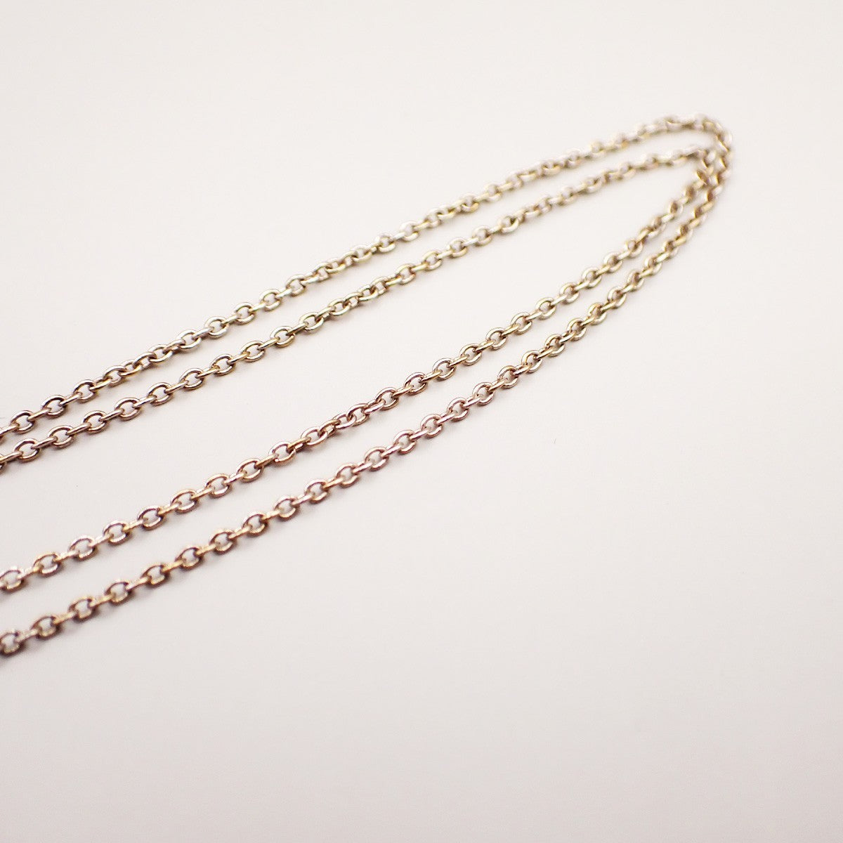 TIFFANY & CO. Open Heart 22mm Chain Necklace Silver Ag 925 Gold-Plated 01KA965