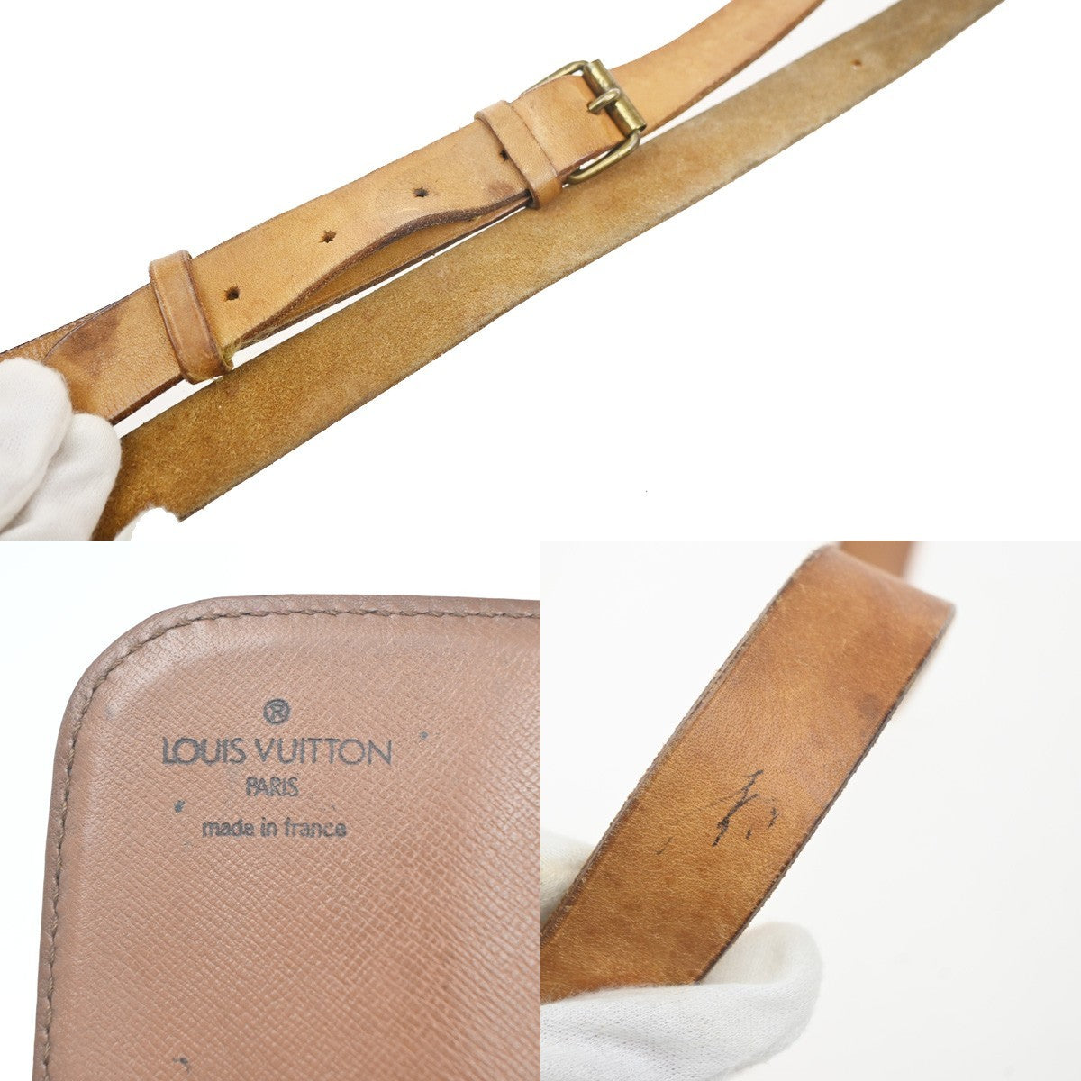 LOUIS VUITTON Cartouchiere MM Shoulder Bag Monogram Leather Brown M51253 31KC706