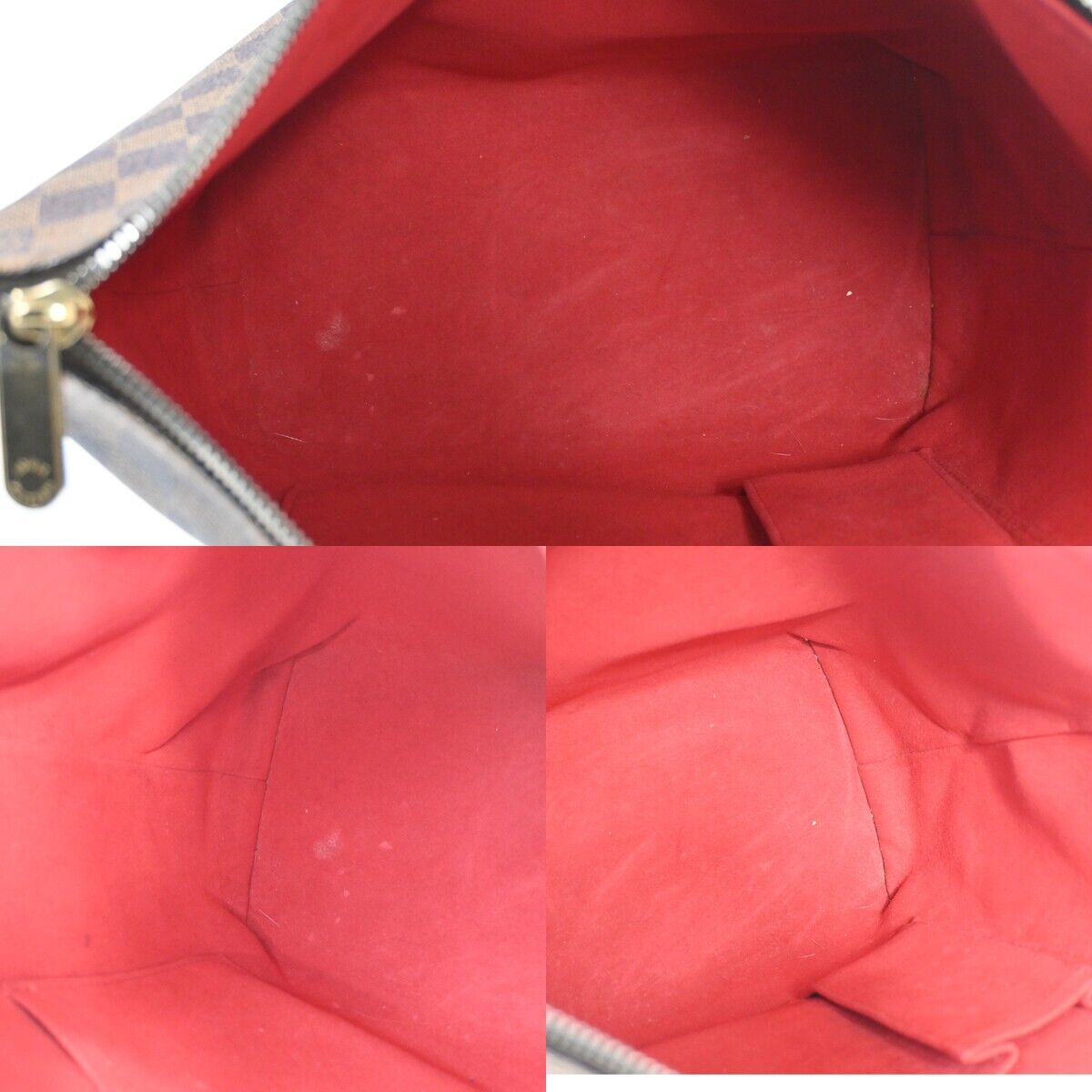 LOUIS VUITTON Saleya PM Damier Ebene Canvas Tote Handbag Brown N51183 14SH175