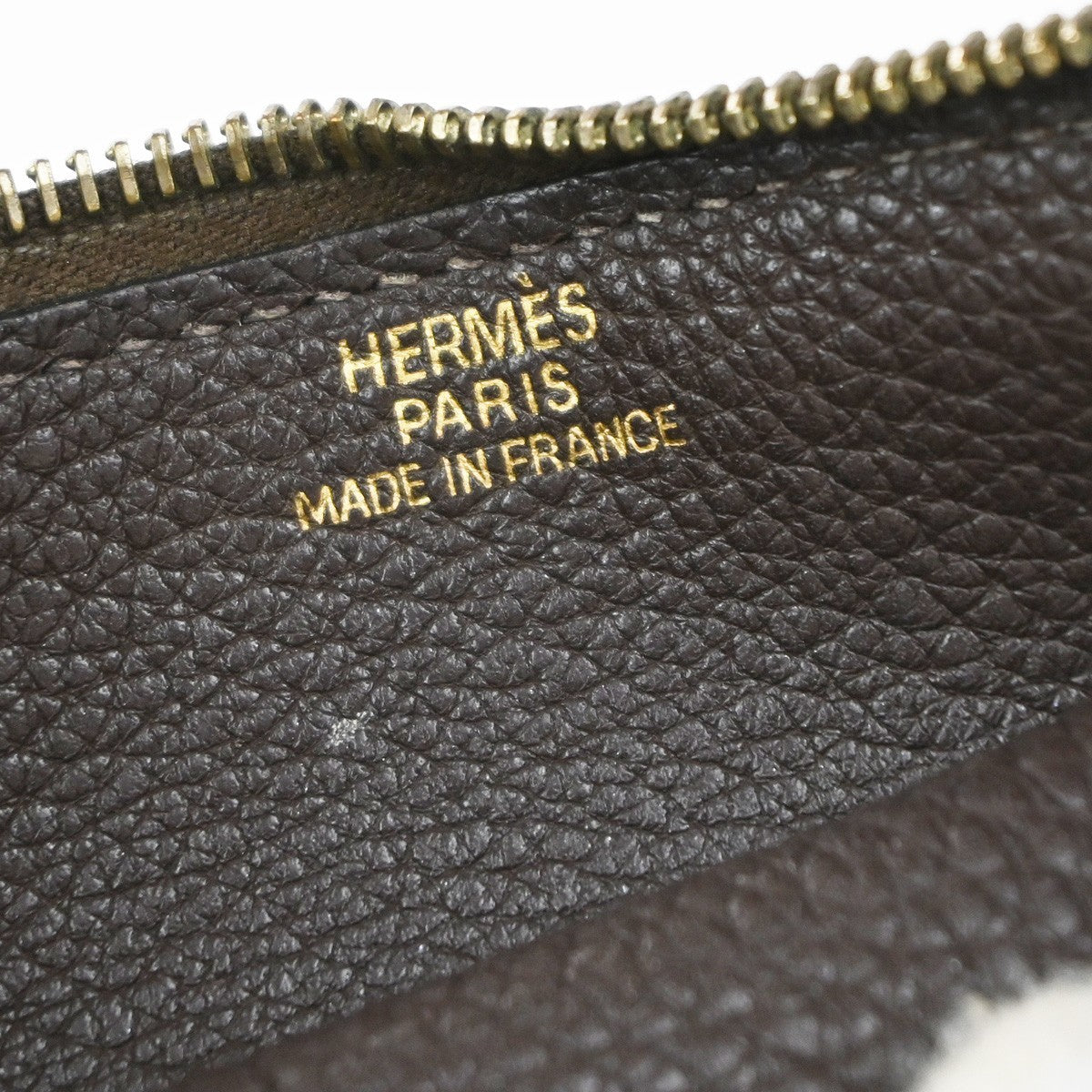 HERMES Logos Dogon GM Long Bifold Wallet Togo Leather Brown GHW 86KP576